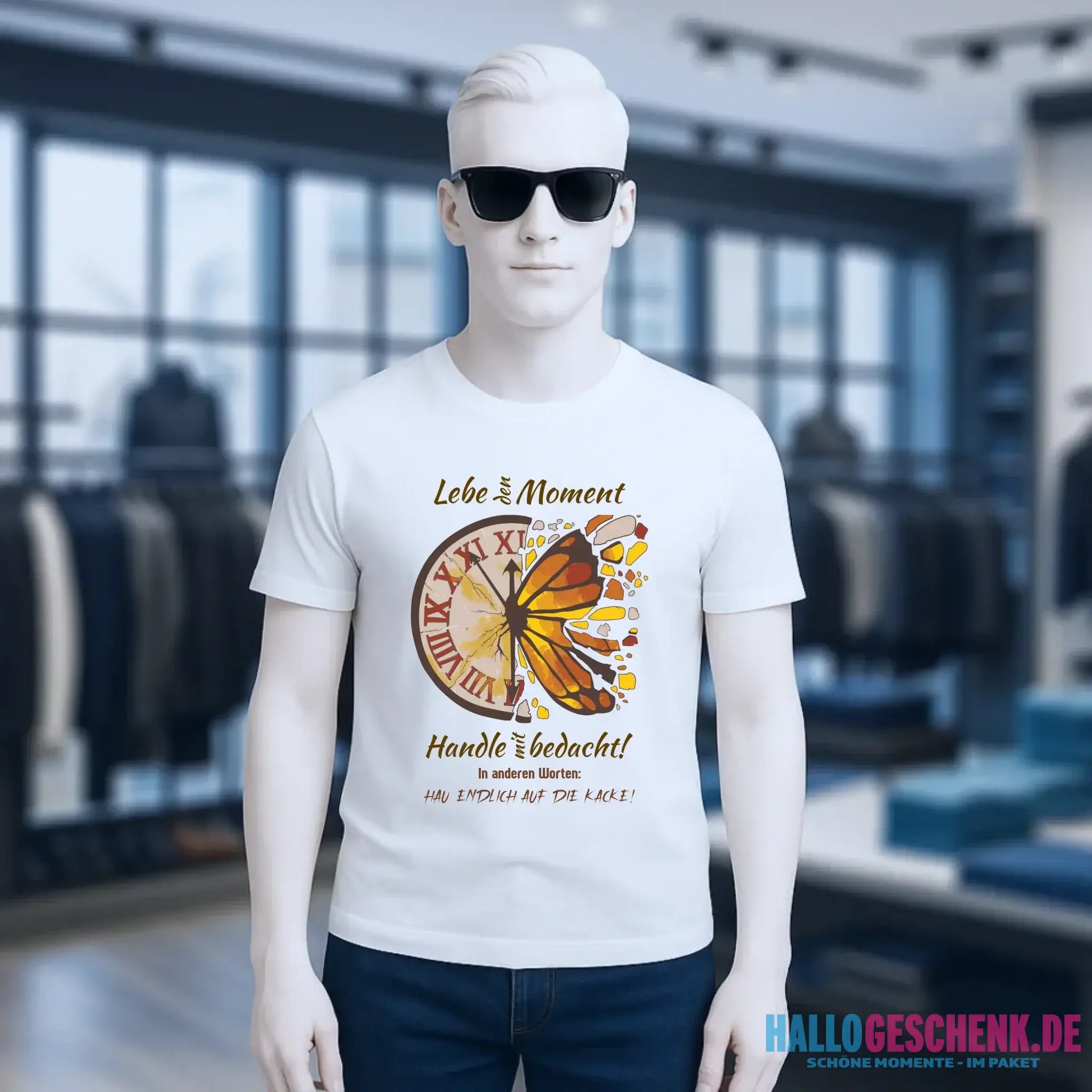 Lebe den Moment • Unisex Premium T-Shirt XS-5XL aus Bio-Baumwolle für Damen & Herren • Exklusivdesign • personalisiert