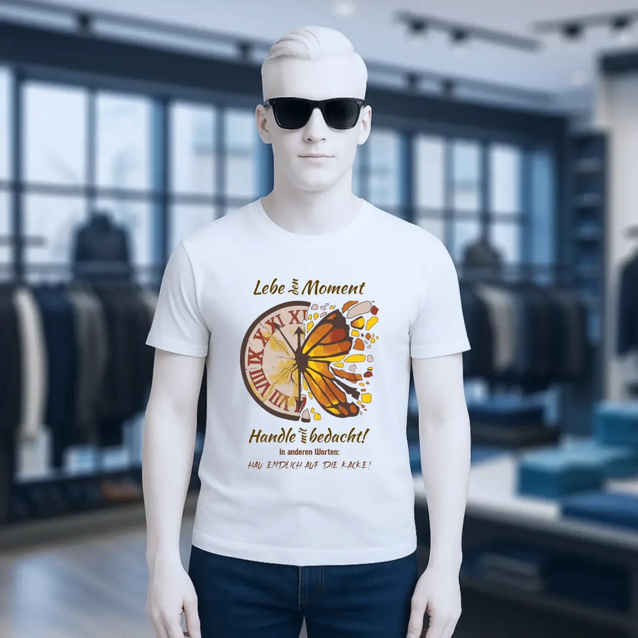 Lebe den Moment • Unisex Premium T-Shirt XS-5XL aus Bio-Baumwolle für Damen & Herren • Exklusivdesign • personalisiert