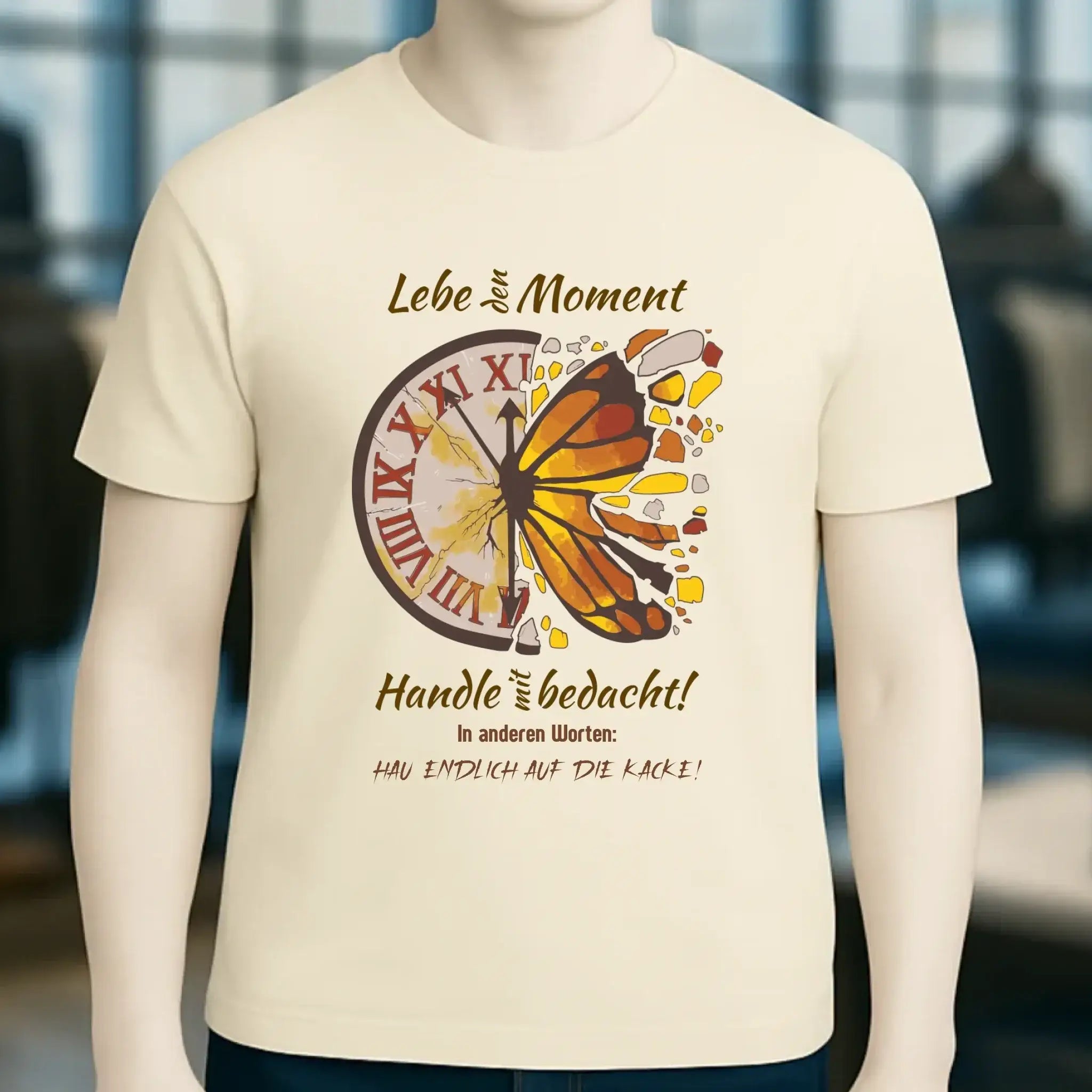 Lebe den Moment • Unisex Premium T-Shirt XS-5XL aus Bio-Baumwolle für Damen & Herren • Exklusivdesign • personalisiert