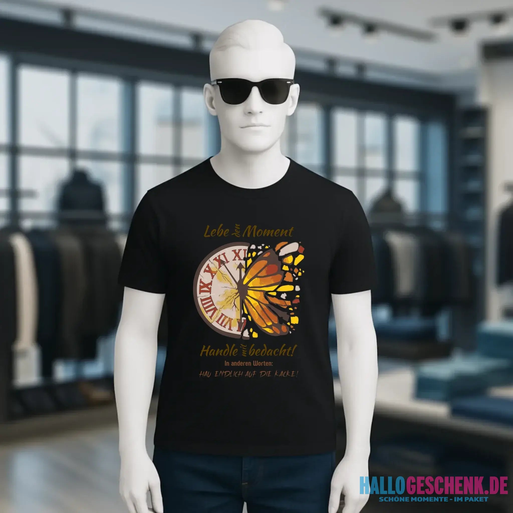Lebe den Moment • Unisex Premium T-Shirt XS-5XL aus Bio-Baumwolle für Damen & Herren • Exklusivdesign • personalisiert