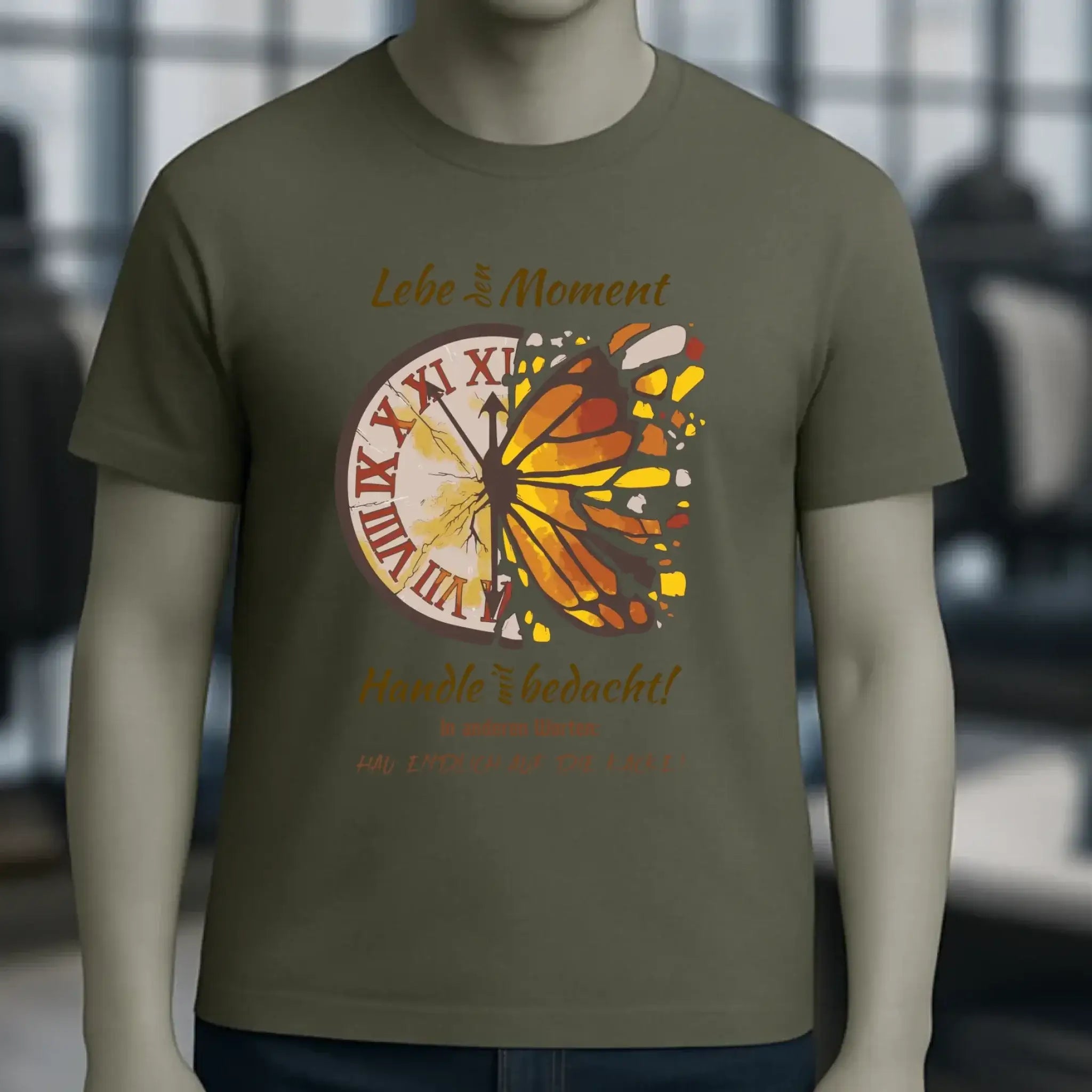 Lebe den Moment • Unisex Premium T-Shirt XS-5XL aus Bio-Baumwolle für Damen & Herren • Exklusivdesign • personalisiert