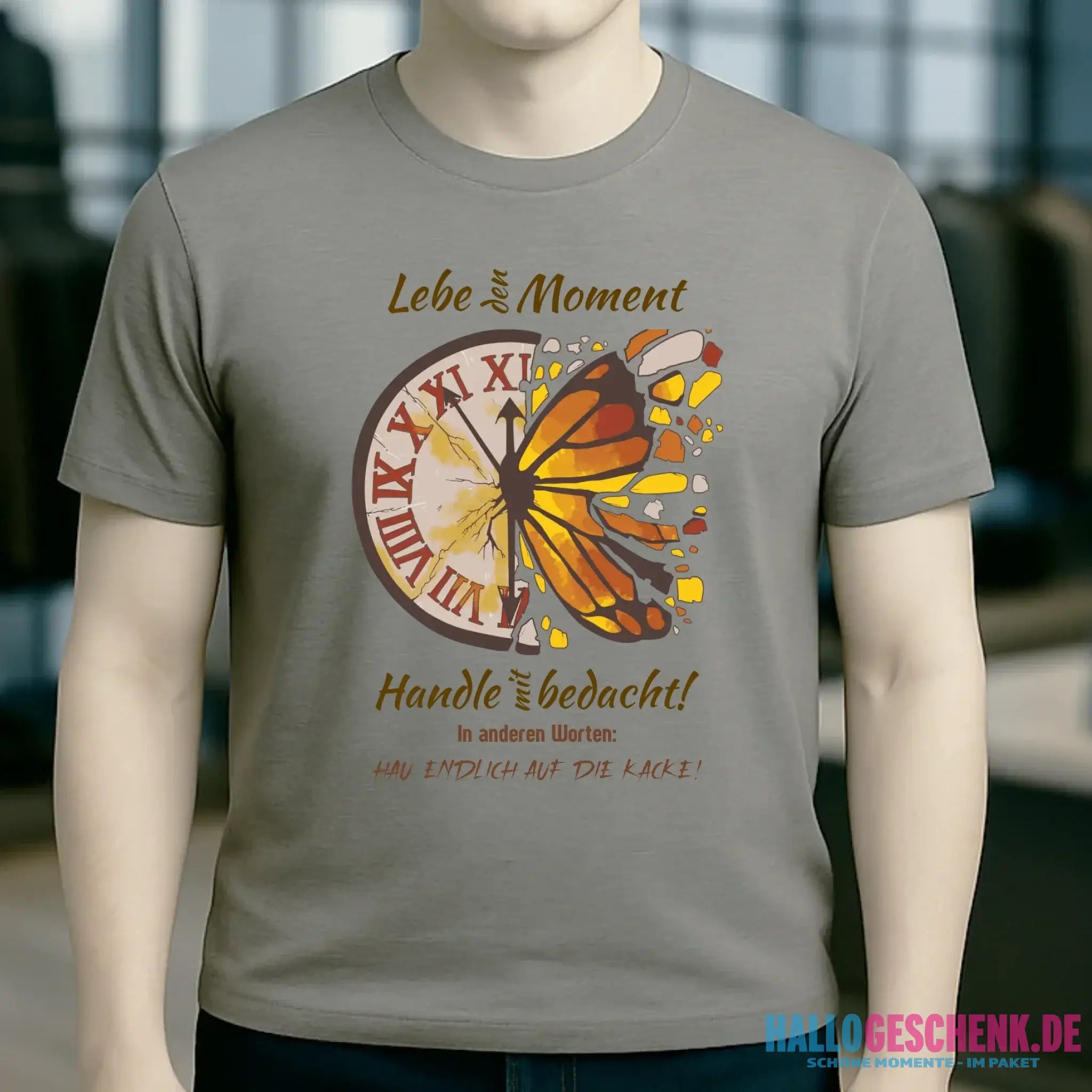 Lebe den Moment • Unisex Premium T-Shirt XS-5XL aus Bio-Baumwolle für Damen & Herren • Exklusivdesign • personalisiert