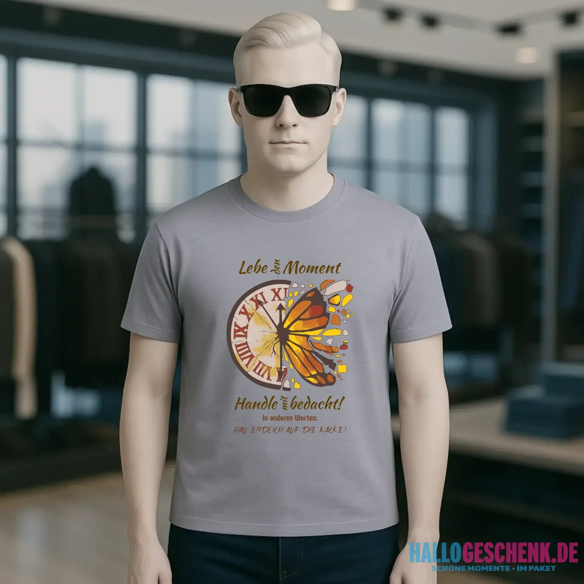Lebe den Moment • Unisex Premium T-Shirt XS-5XL aus Bio-Baumwolle für Damen & Herren • Exklusivdesign • personalisiert