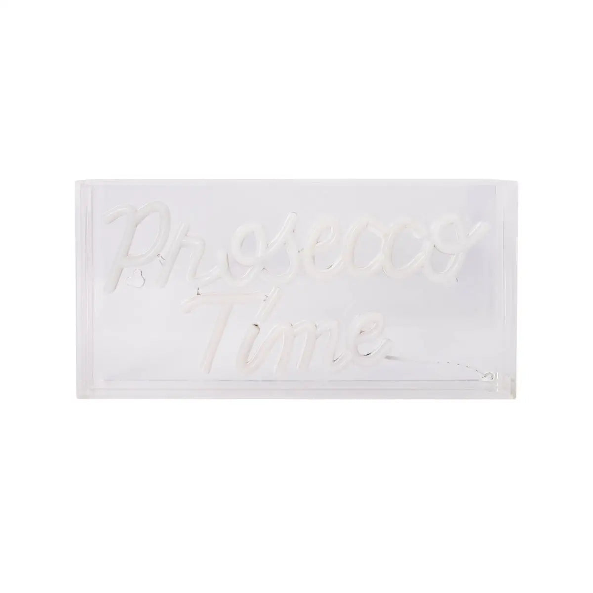 LED Schriftleuchte "PROSECCO TIME" Deko für Innen 30 x 15 cm, in blau und magenta-rot
