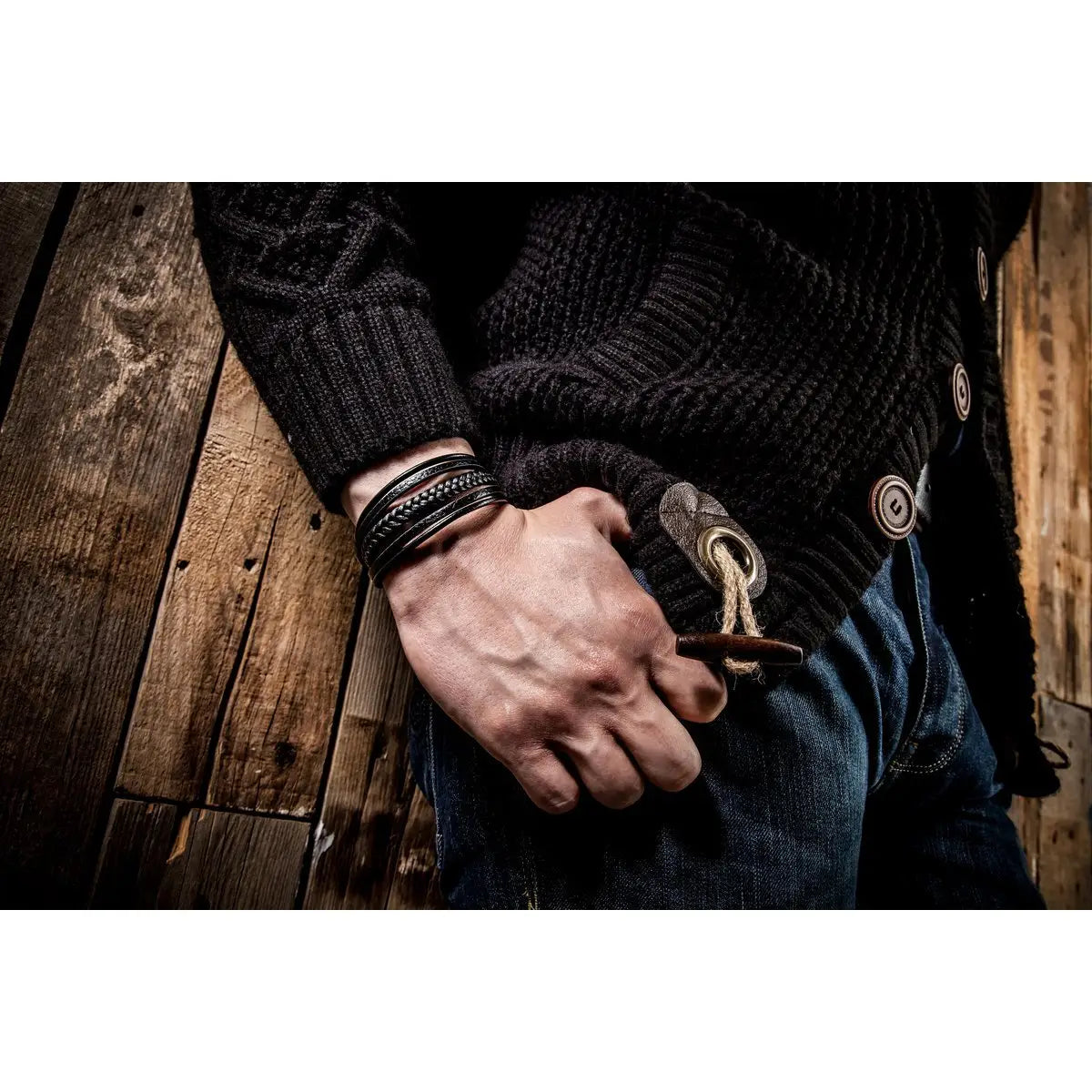 Lederarmband "Braid"