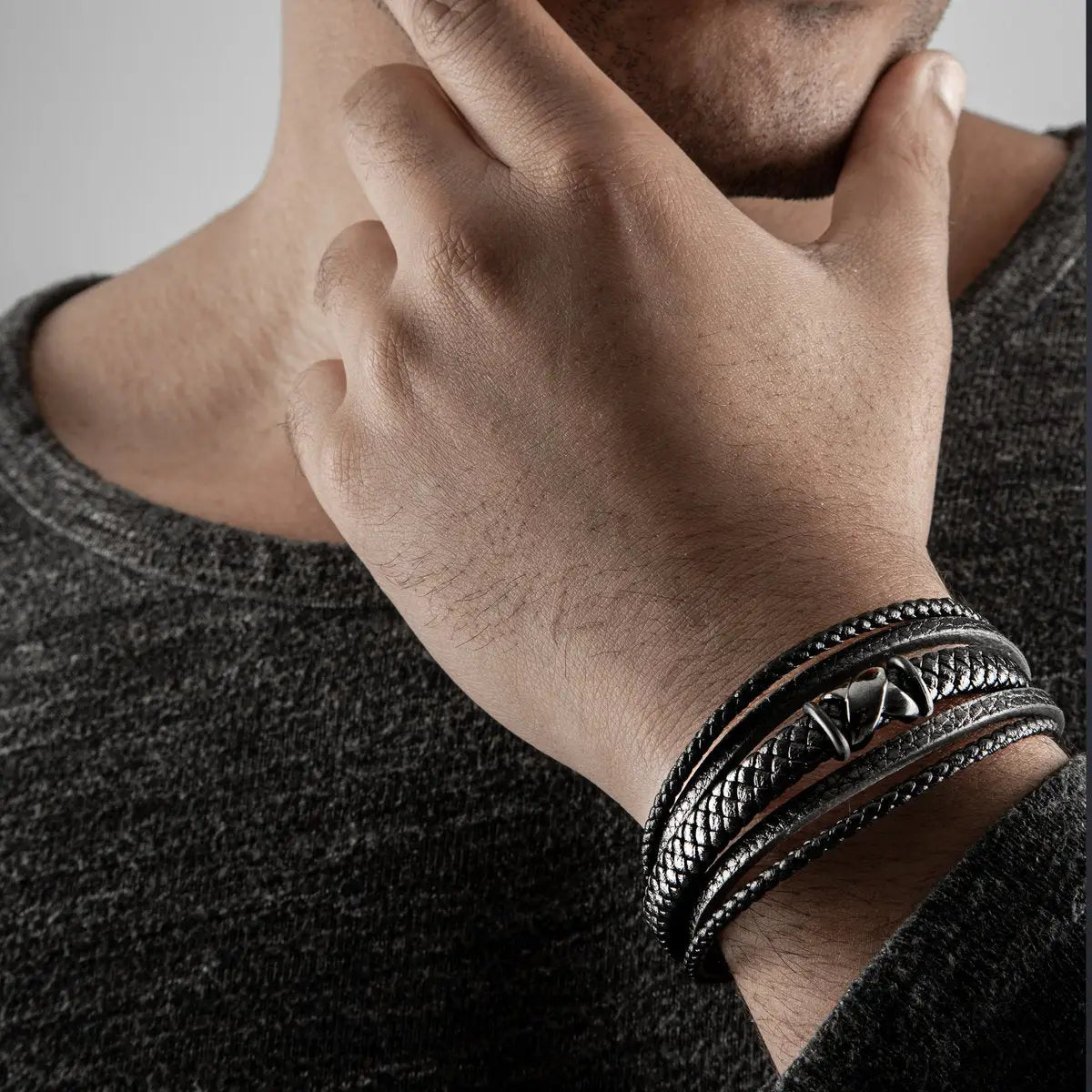 Lederarmband "Flake"