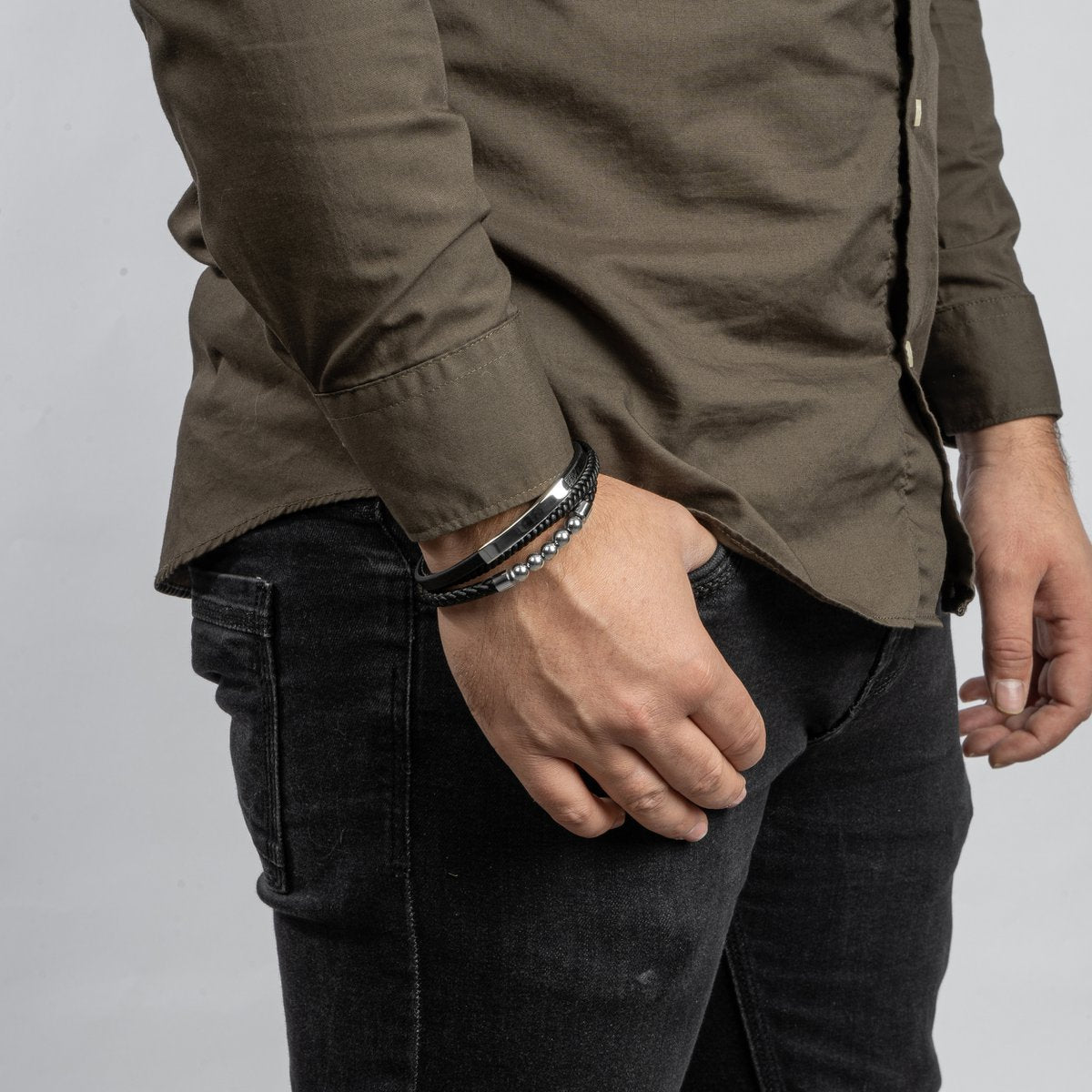 Lederarmband „Perle“