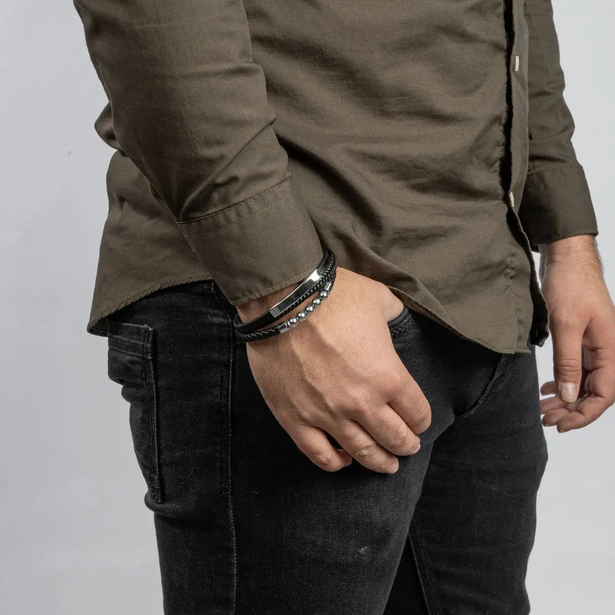 Lederarmband „Perle“