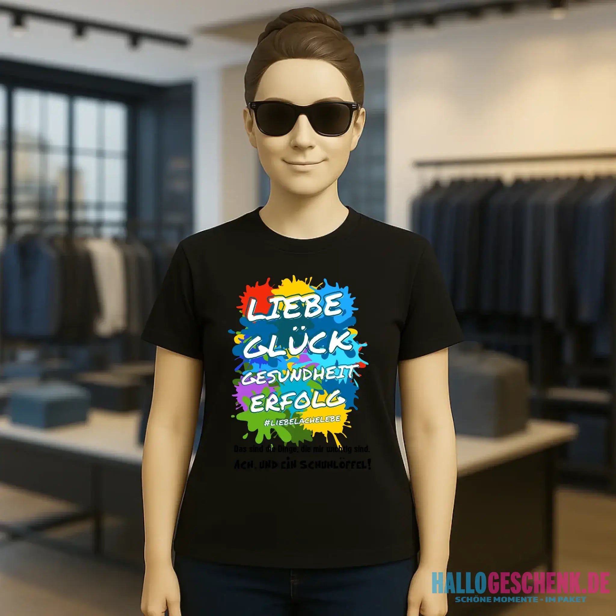 Liebe Glück Gesundheit Erfolg • Ladies Premium T-Shirt XS-2XL aus Bio-Baumwolle für Damen • Exklusivdesign • personalisiert
