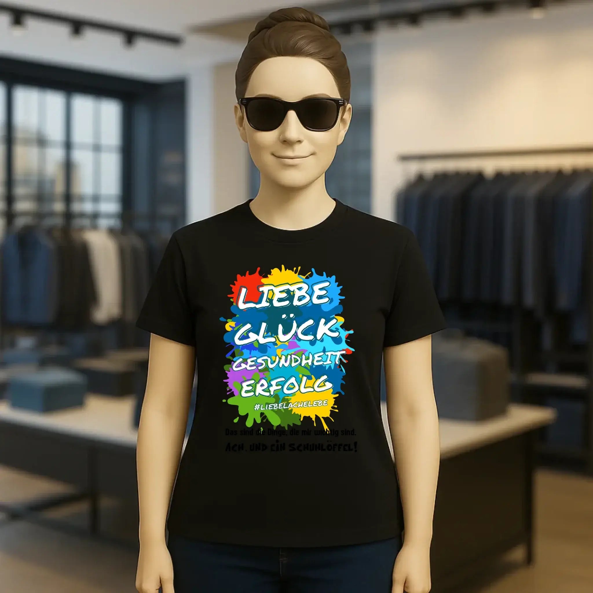 Liebe Glück Gesundheit Erfolg • Ladies Premium T-Shirt XS-2XL aus Bio-Baumwolle für Damen • Exklusivdesign • personalisiert