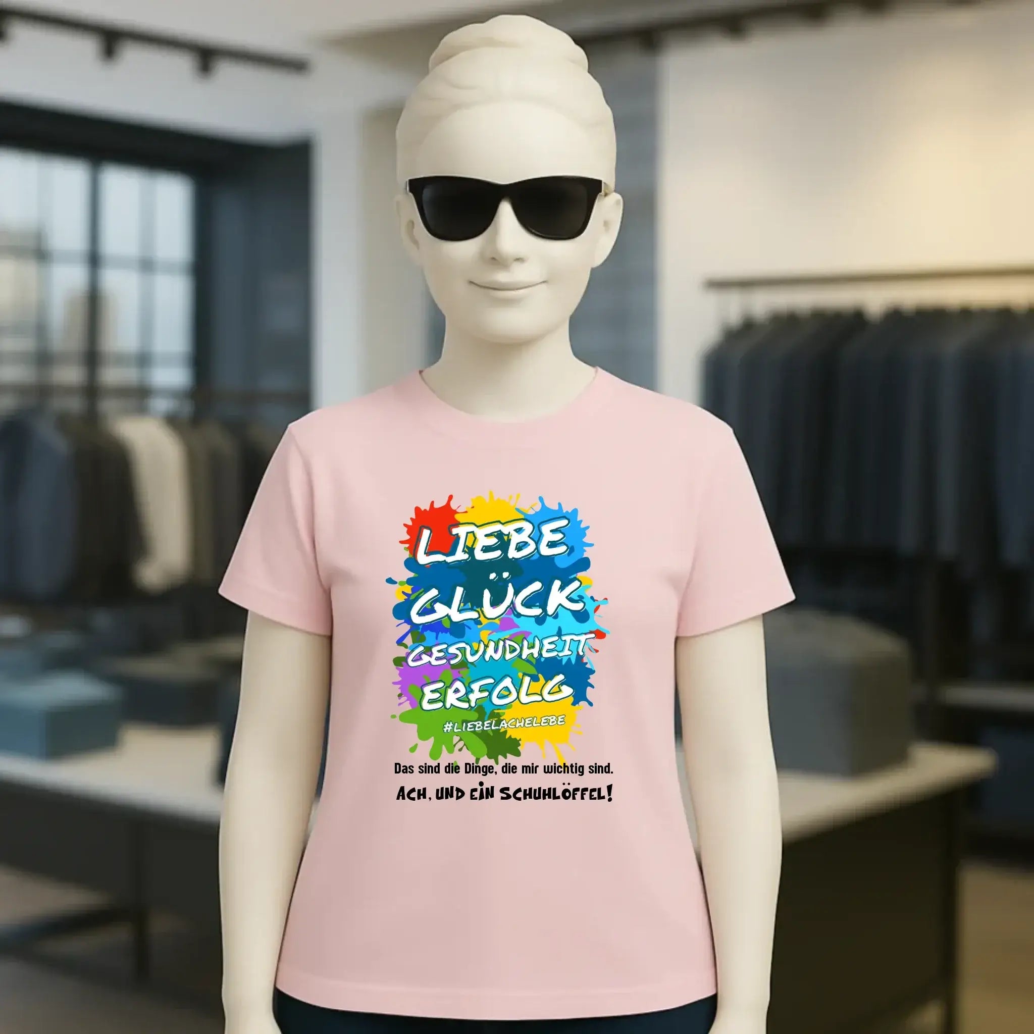 Liebe Glück Gesundheit Erfolg • Ladies Premium T-Shirt XS-2XL aus Bio-Baumwolle für Damen • Exklusivdesign • personalisiert