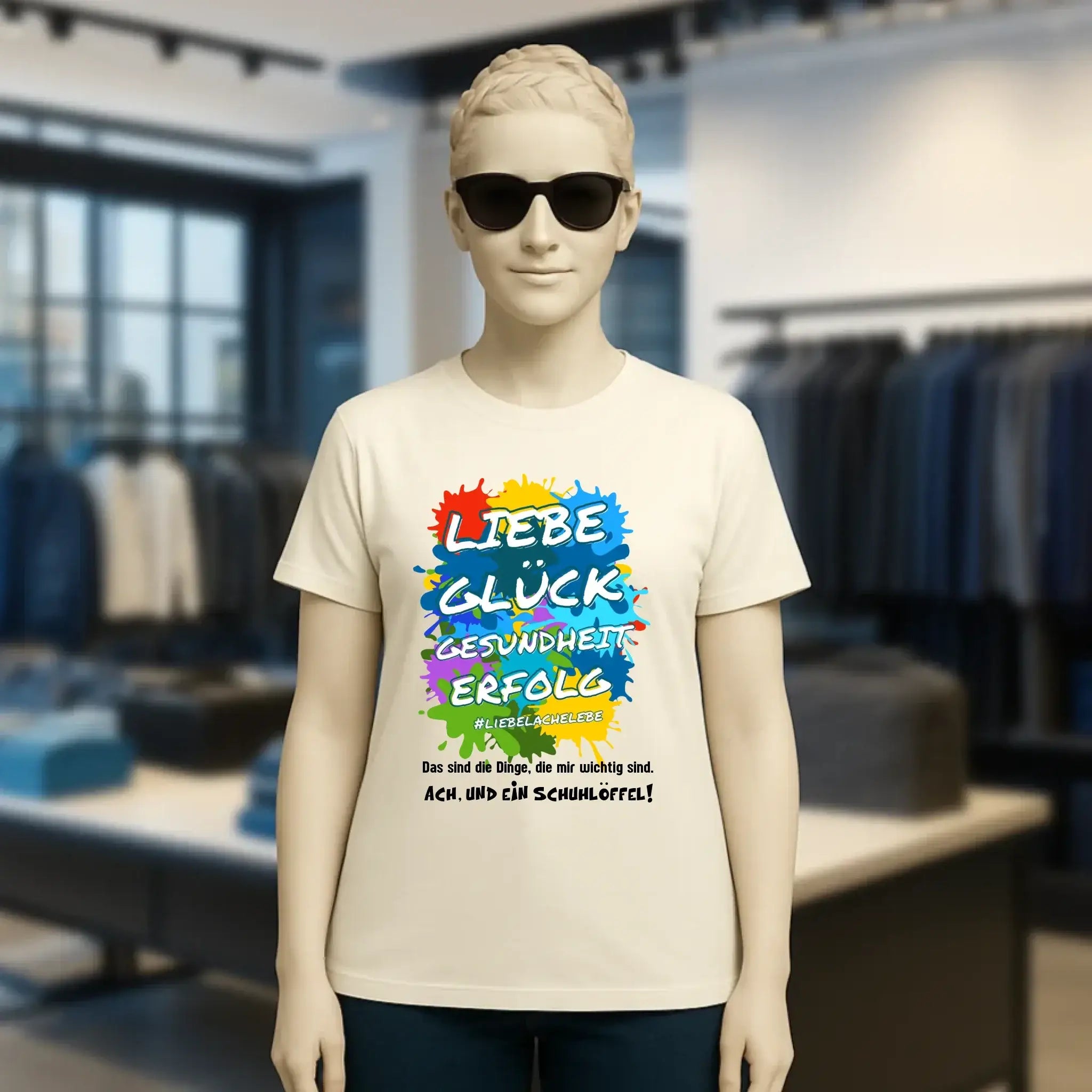 Liebe Glück Gesundheit Erfolg • Ladies Premium T-Shirt XS-2XL aus Bio-Baumwolle für Damen • Exklusivdesign • personalisiert