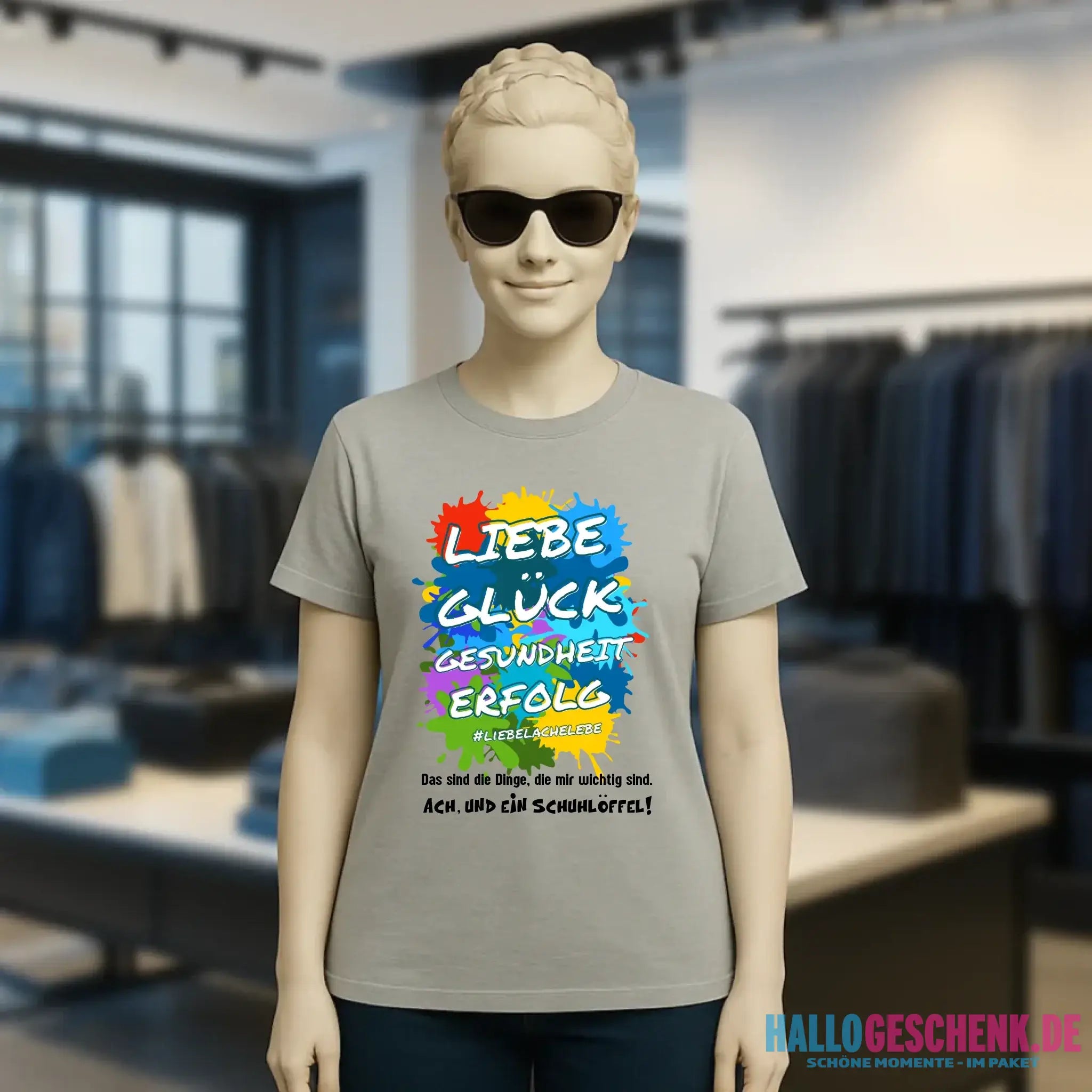 Liebe Glück Gesundheit Erfolg • Ladies Premium T-Shirt XS-2XL aus Bio-Baumwolle für Damen • Exklusivdesign • personalisiert