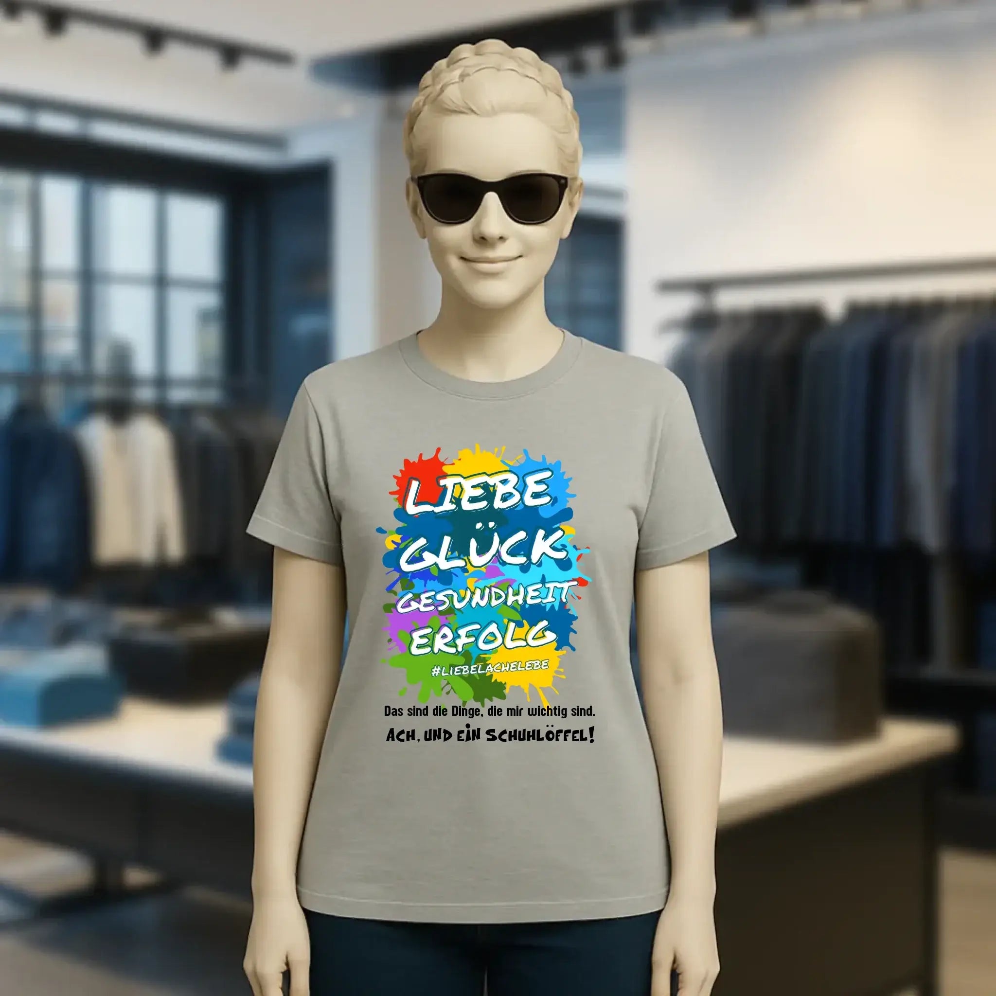 Liebe Glück Gesundheit Erfolg • Ladies Premium T-Shirt XS-2XL aus Bio-Baumwolle für Damen • Exklusivdesign • personalisiert