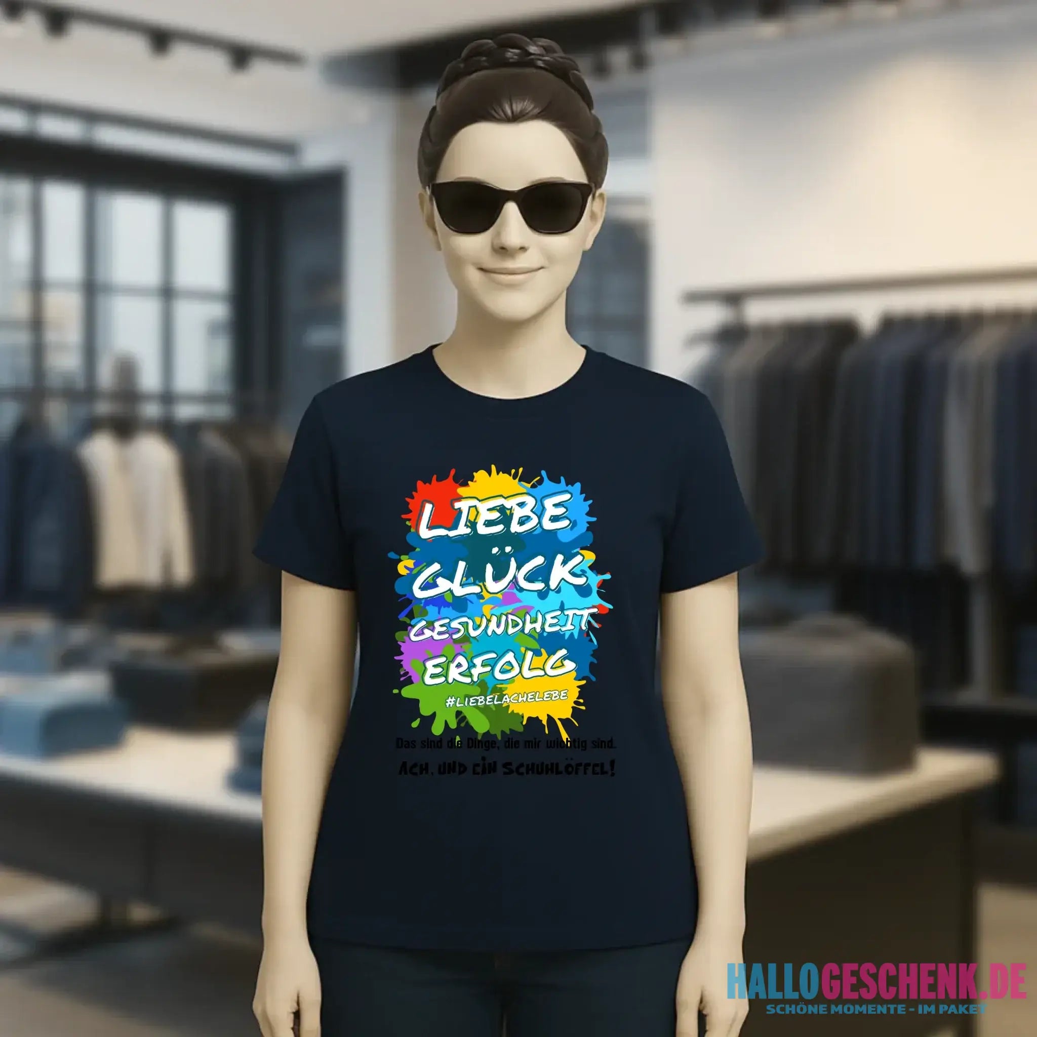 Liebe Glück Gesundheit Erfolg • Ladies Premium T-Shirt XS-2XL aus Bio-Baumwolle für Damen • Exklusivdesign • personalisiert