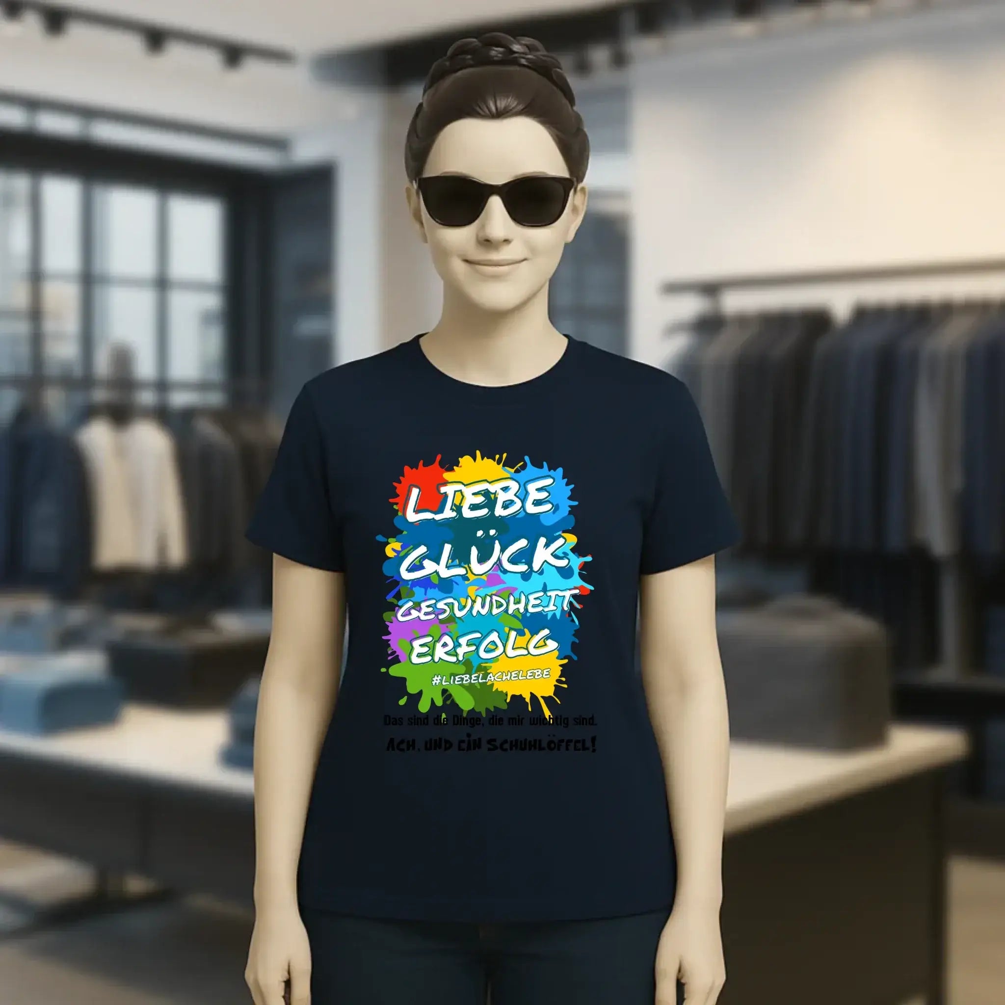 Liebe Glück Gesundheit Erfolg • Ladies Premium T-Shirt XS-2XL aus Bio-Baumwolle für Damen • Exklusivdesign • personalisiert
