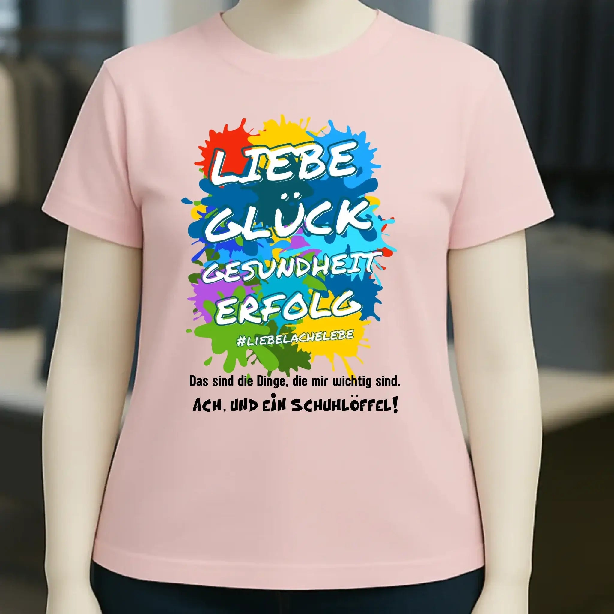Liebe Glück Gesundheit Erfolg • Ladies Premium T-Shirt XS-2XL aus Bio-Baumwolle für Damen • Exklusivdesign • personalisiert