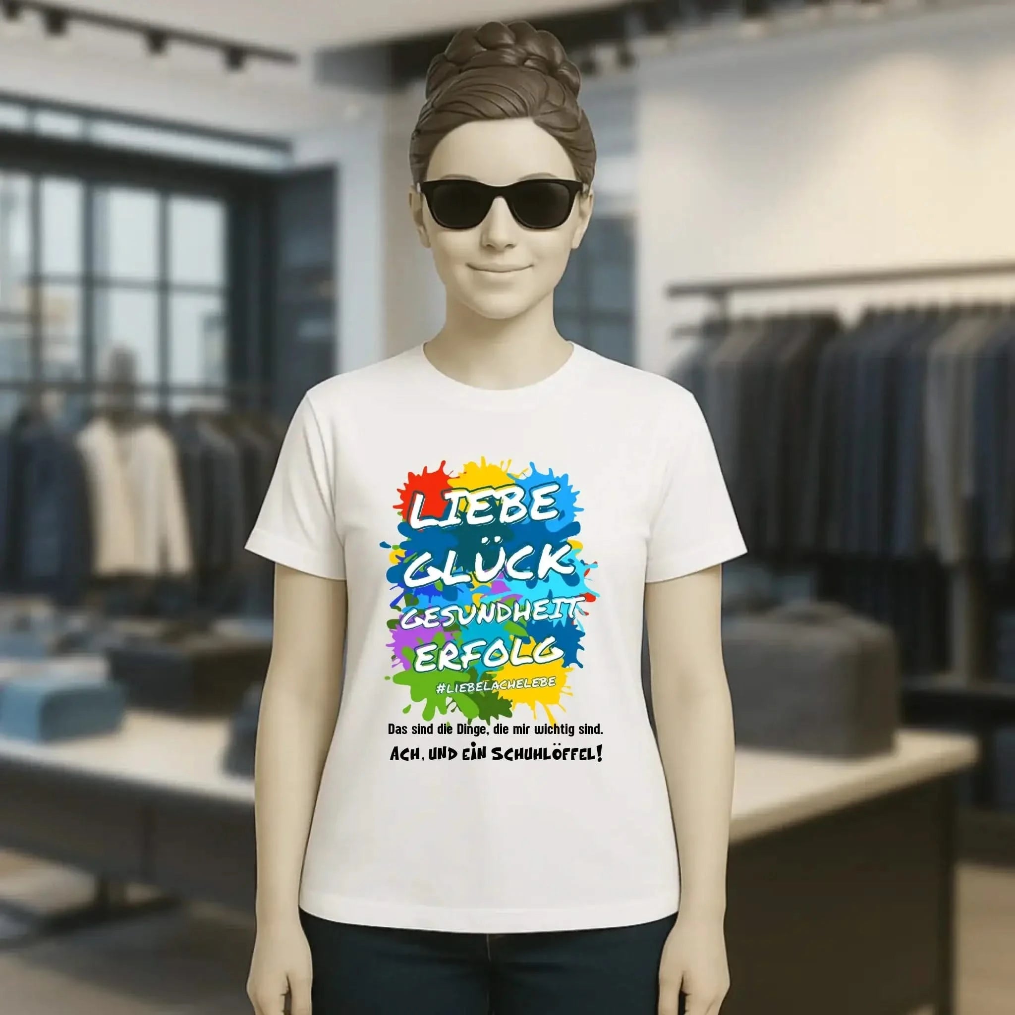 Liebe Glück Gesundheit Erfolg • Ladies Premium T-Shirt XS-2XL aus Bio-Baumwolle für Damen • Exklusivdesign • personalisiert