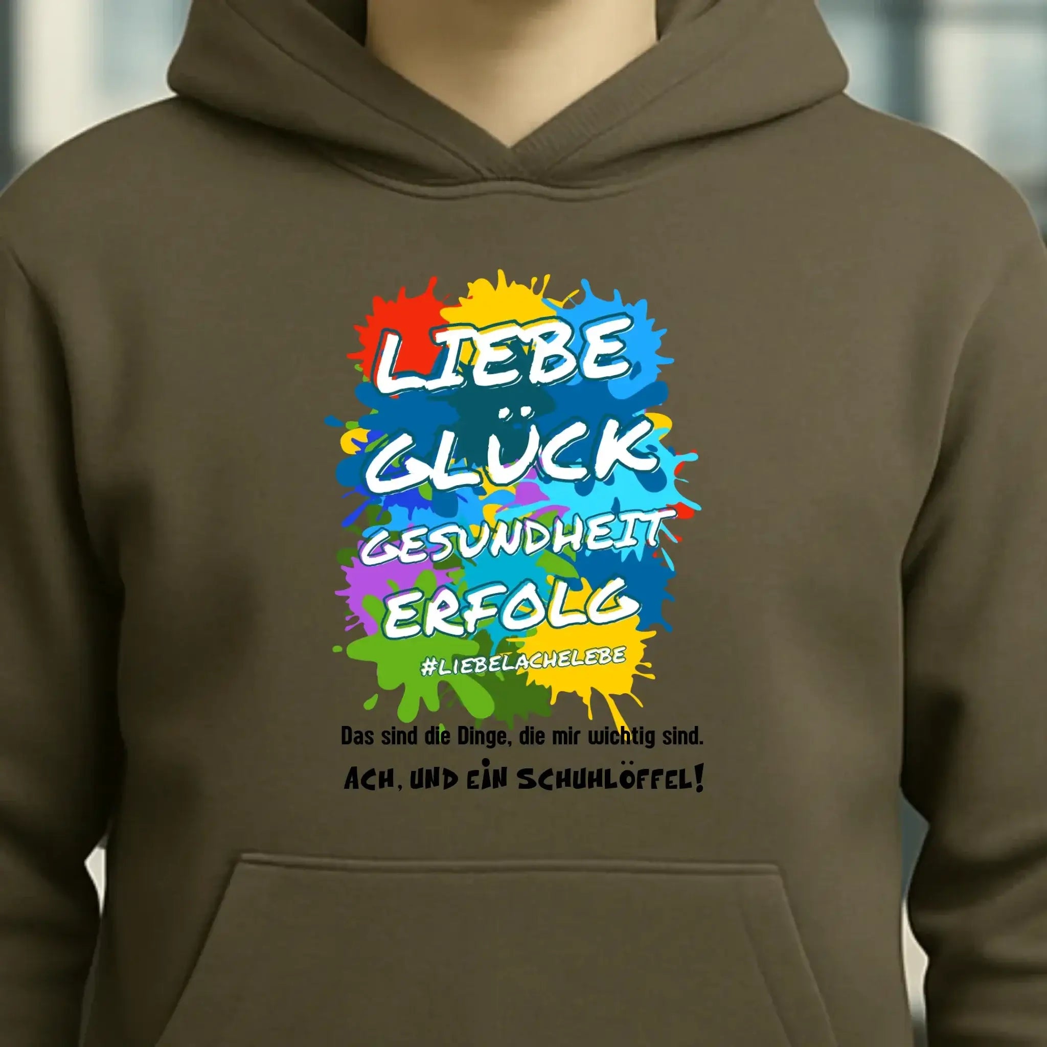 Liebe Glück Gesundheit Erfolg • Unisex Premium Hoodie XS-5XL aus Bio-Baumwolle für Damen & Herren • Exklusivdesign • personalisiert