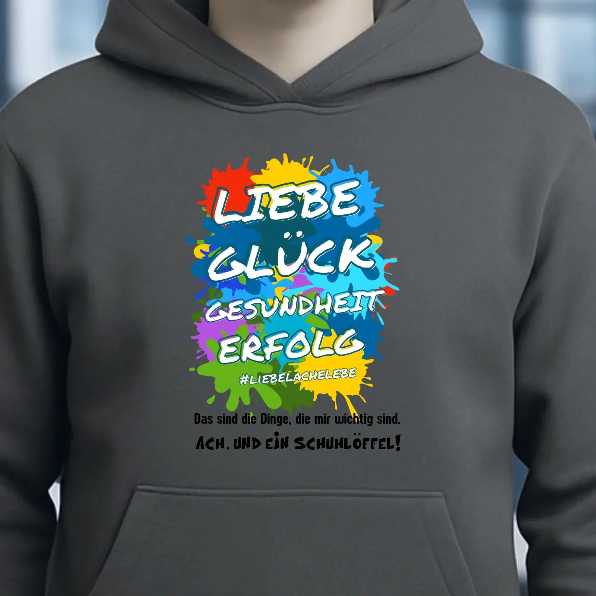 Liebe Glück Gesundheit Erfolg • Unisex Premium Hoodie XS-5XL aus Bio-Baumwolle für Damen & Herren • Exklusivdesign • personalisiert