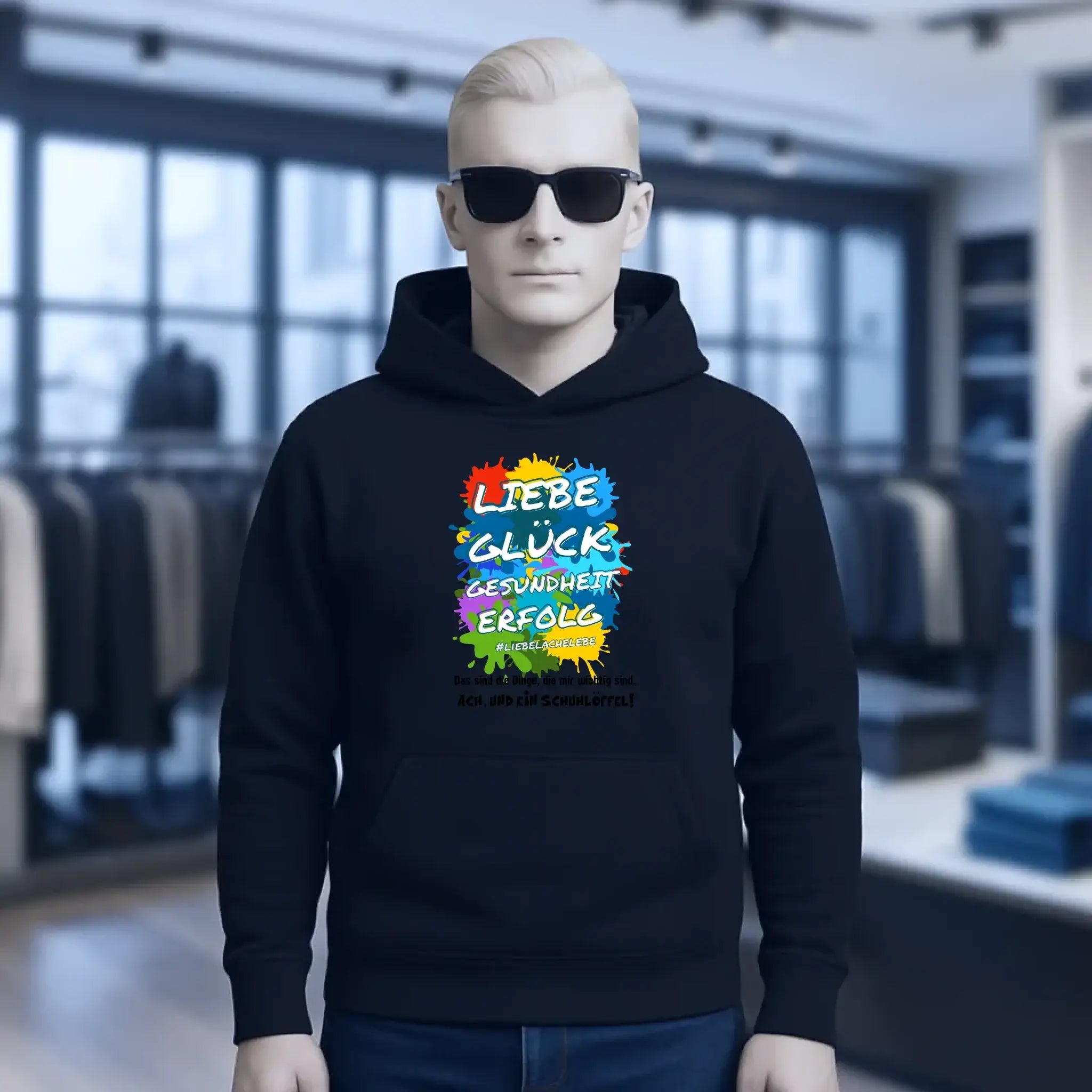 Liebe Glück Gesundheit Erfolg • Unisex Premium Hoodie XS-5XL aus Bio-Baumwolle für Damen & Herren • Exklusivdesign • personalisiert