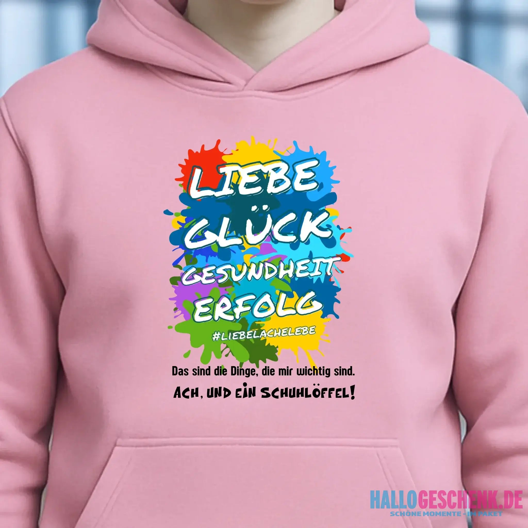 Liebe Glück Gesundheit Erfolg • Unisex Premium Hoodie XS-5XL aus Bio-Baumwolle für Damen & Herren • Exklusivdesign • personalisiert