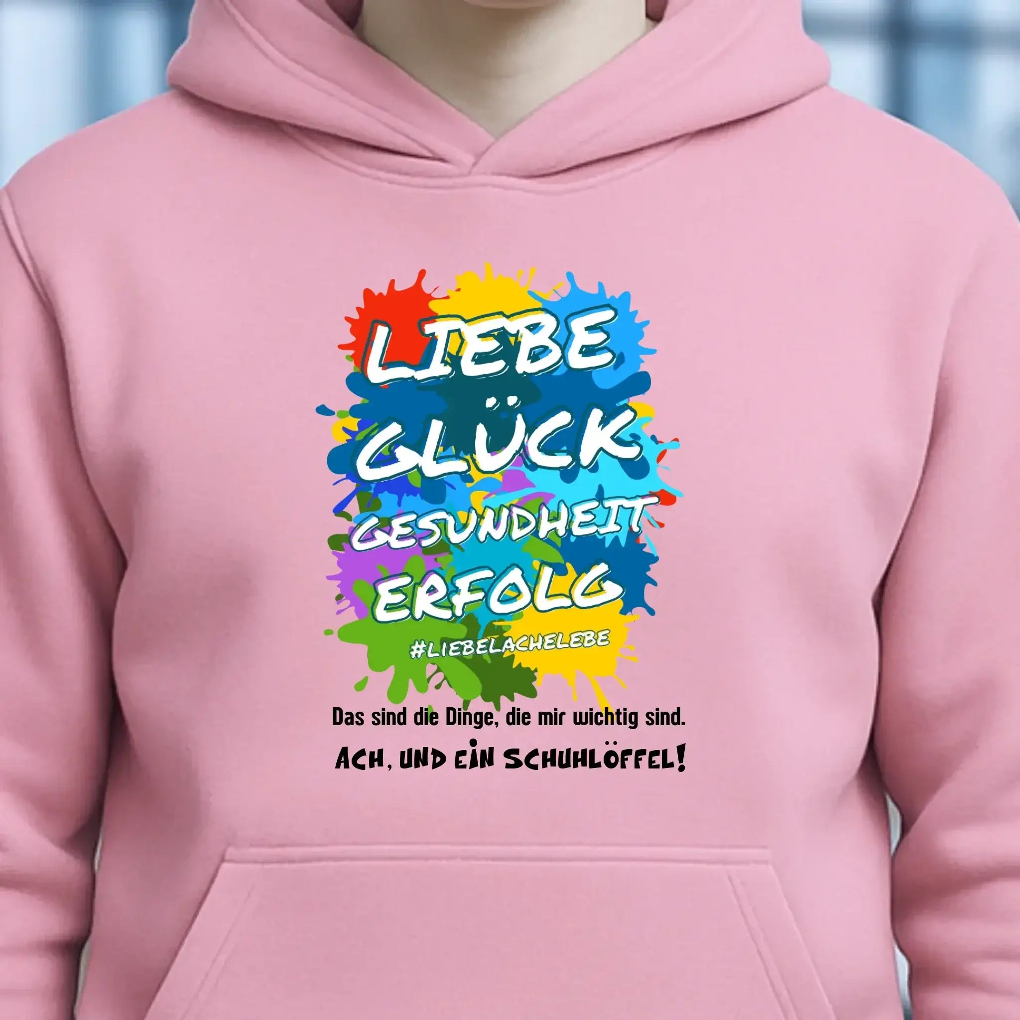 Liebe Glück Gesundheit Erfolg • Unisex Premium Hoodie XS-5XL aus Bio-Baumwolle für Damen & Herren • Exklusivdesign • personalisiert