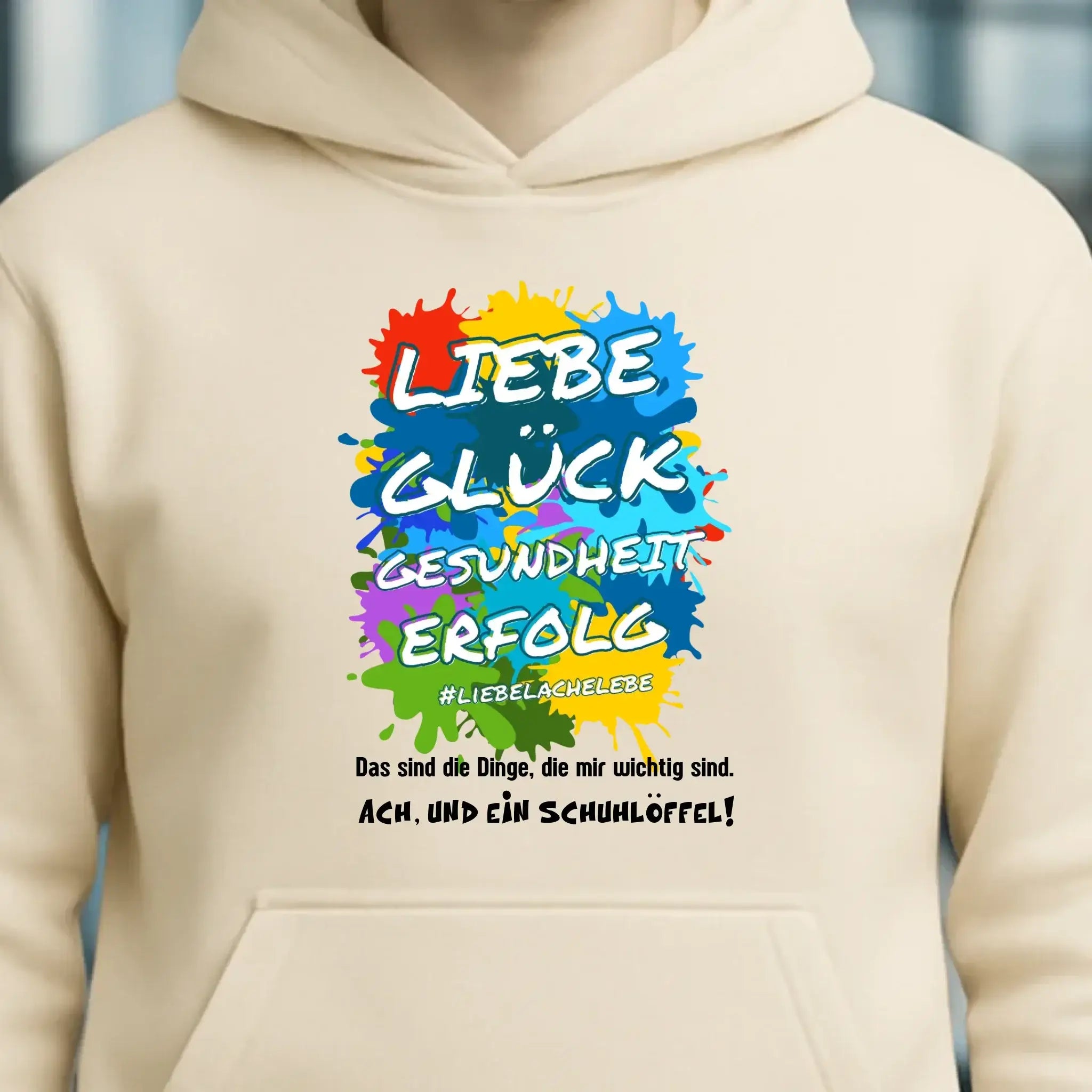 Liebe Glück Gesundheit Erfolg • Unisex Premium Hoodie XS-5XL aus Bio-Baumwolle für Damen & Herren • Exklusivdesign • personalisiert