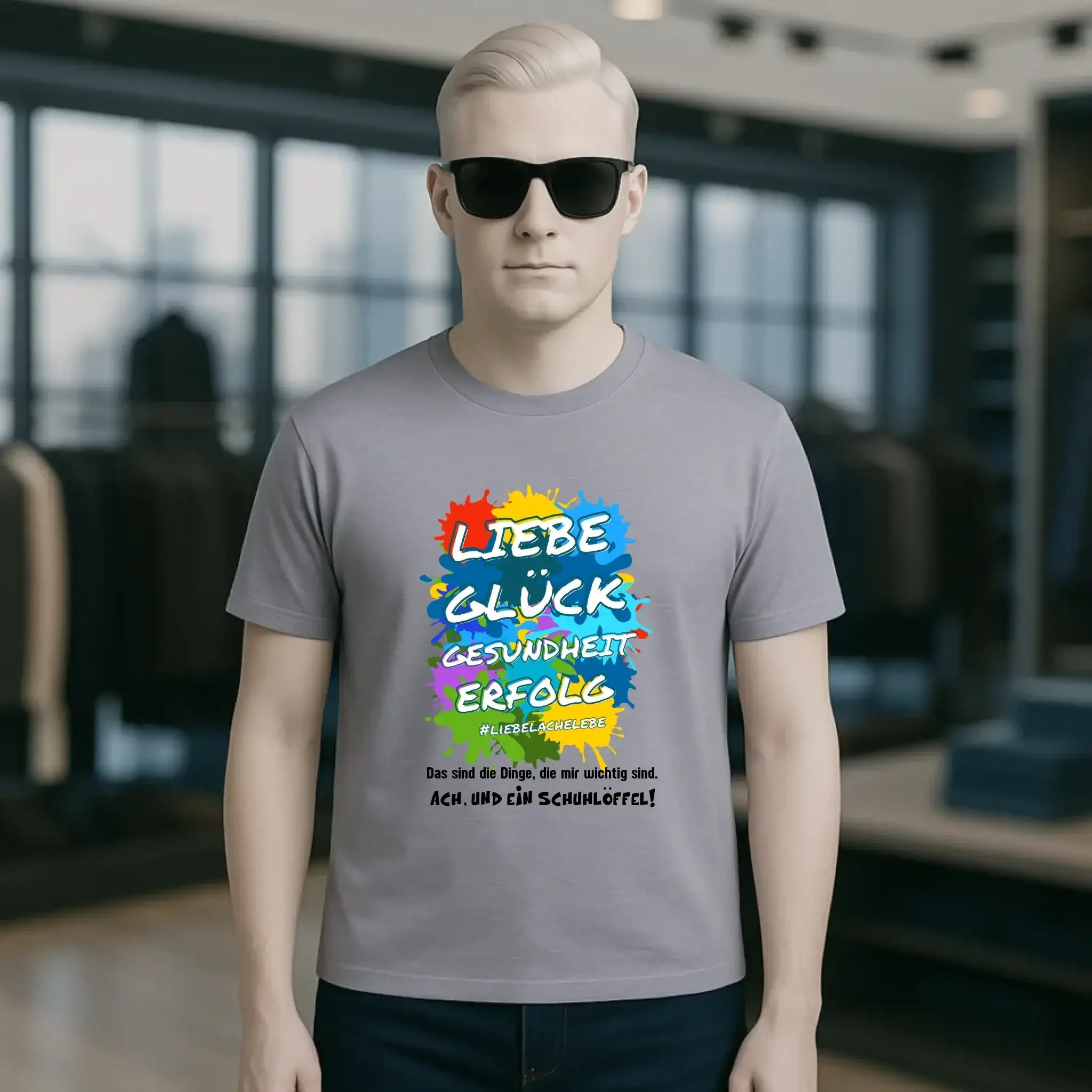 Liebe Glück Gesundheit Erfolg • Unisex Premium T-Shirt XS-5XL aus Bio-Baumwolle für Damen & Herren • Exklusivdesign • personalisiert