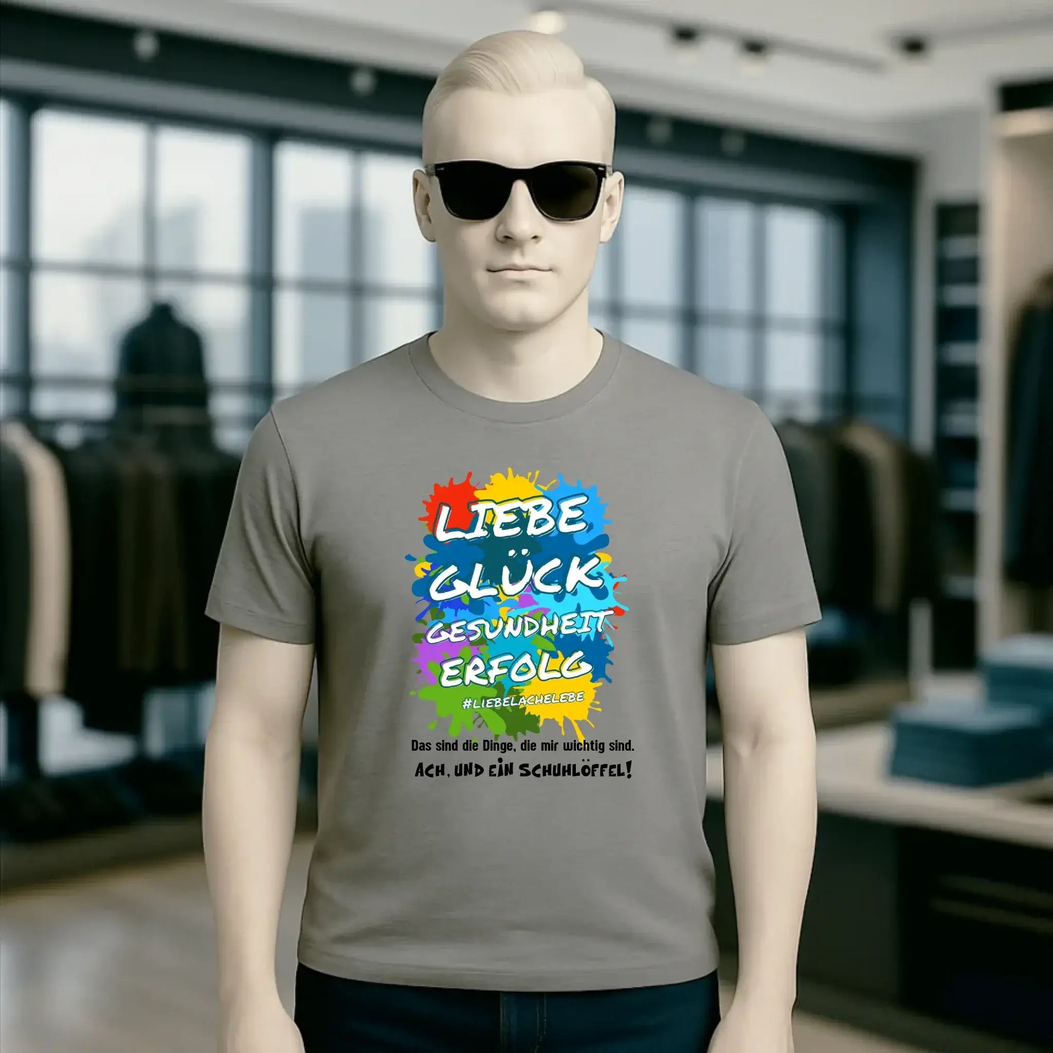 Liebe Glück Gesundheit Erfolg • Unisex Premium T-Shirt XS-5XL aus Bio-Baumwolle für Damen & Herren • Exklusivdesign • personalisiert