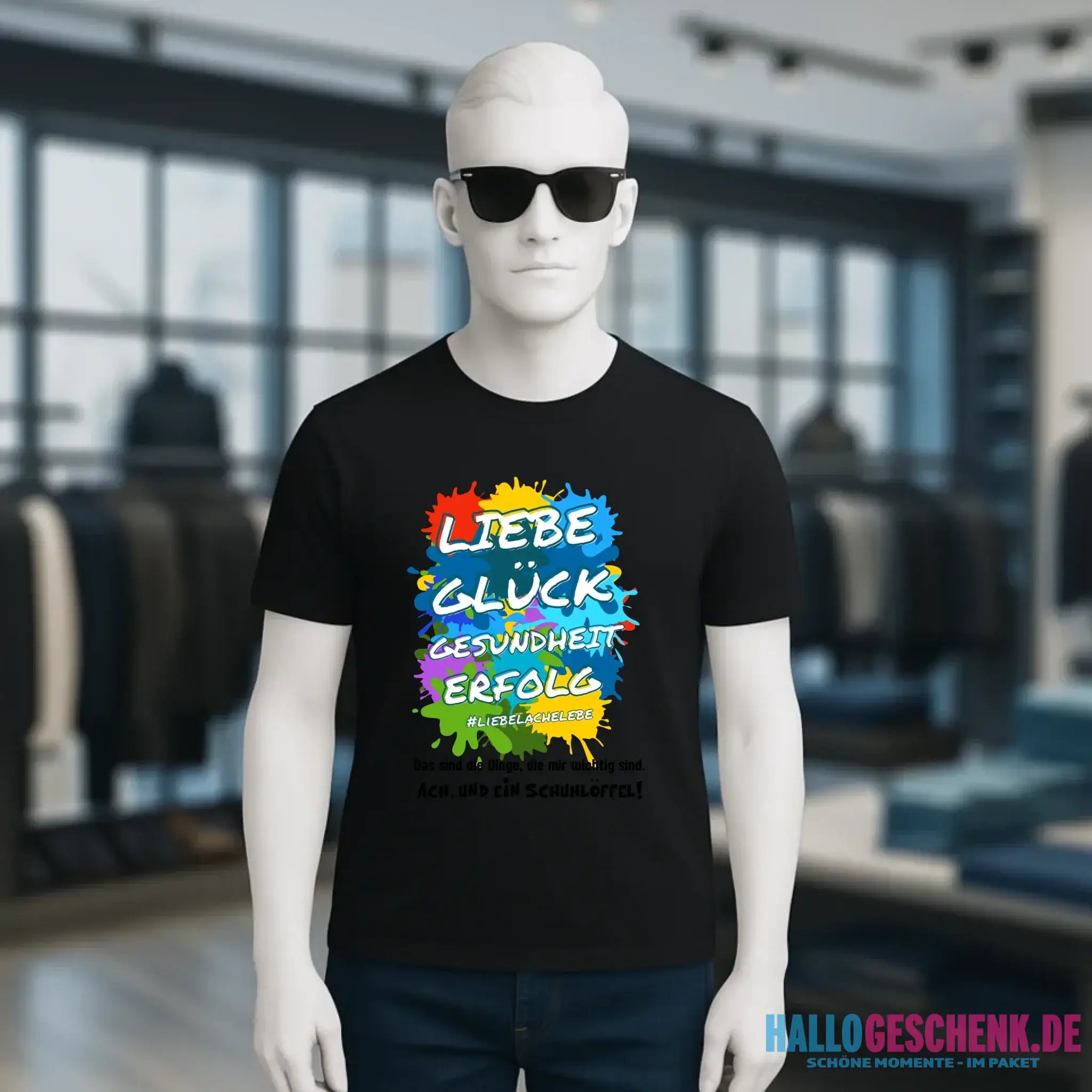 Liebe Glück Gesundheit Erfolg • Unisex Premium T-Shirt XS-5XL aus Bio-Baumwolle für Damen & Herren • Exklusivdesign • personalisiert