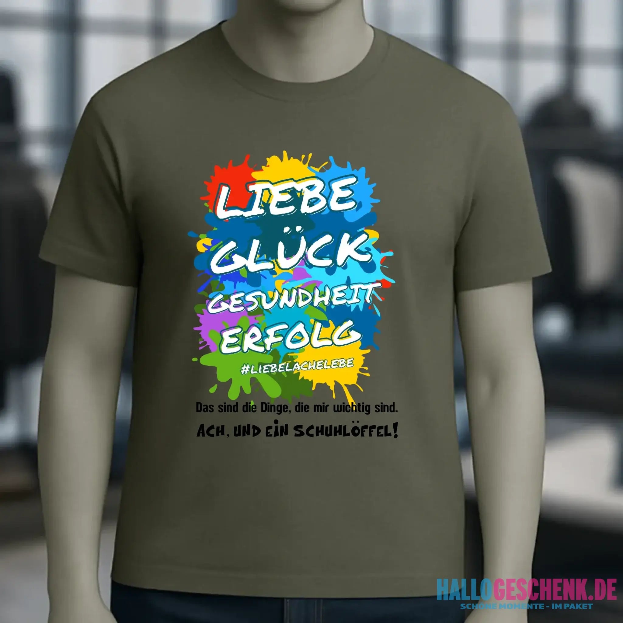 Liebe Glück Gesundheit Erfolg • Unisex Premium T-Shirt XS-5XL aus Bio-Baumwolle für Damen & Herren • Exklusivdesign • personalisiert