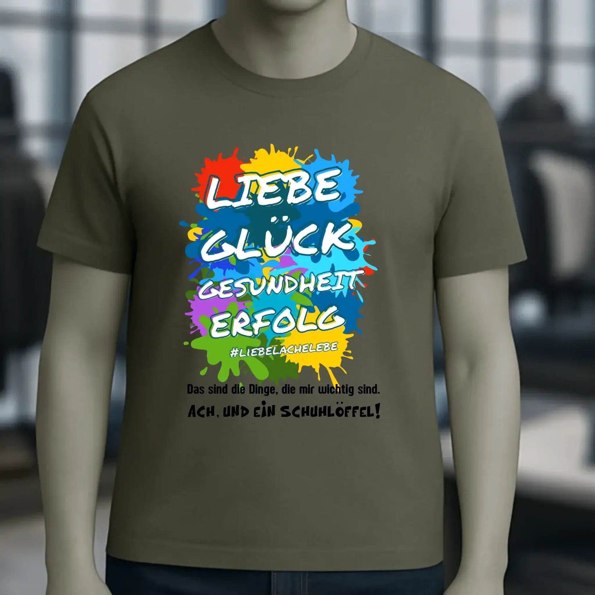 Liebe Glück Gesundheit Erfolg • Unisex Premium T-Shirt XS-5XL aus Bio-Baumwolle für Damen & Herren • Exklusivdesign • personalisiert