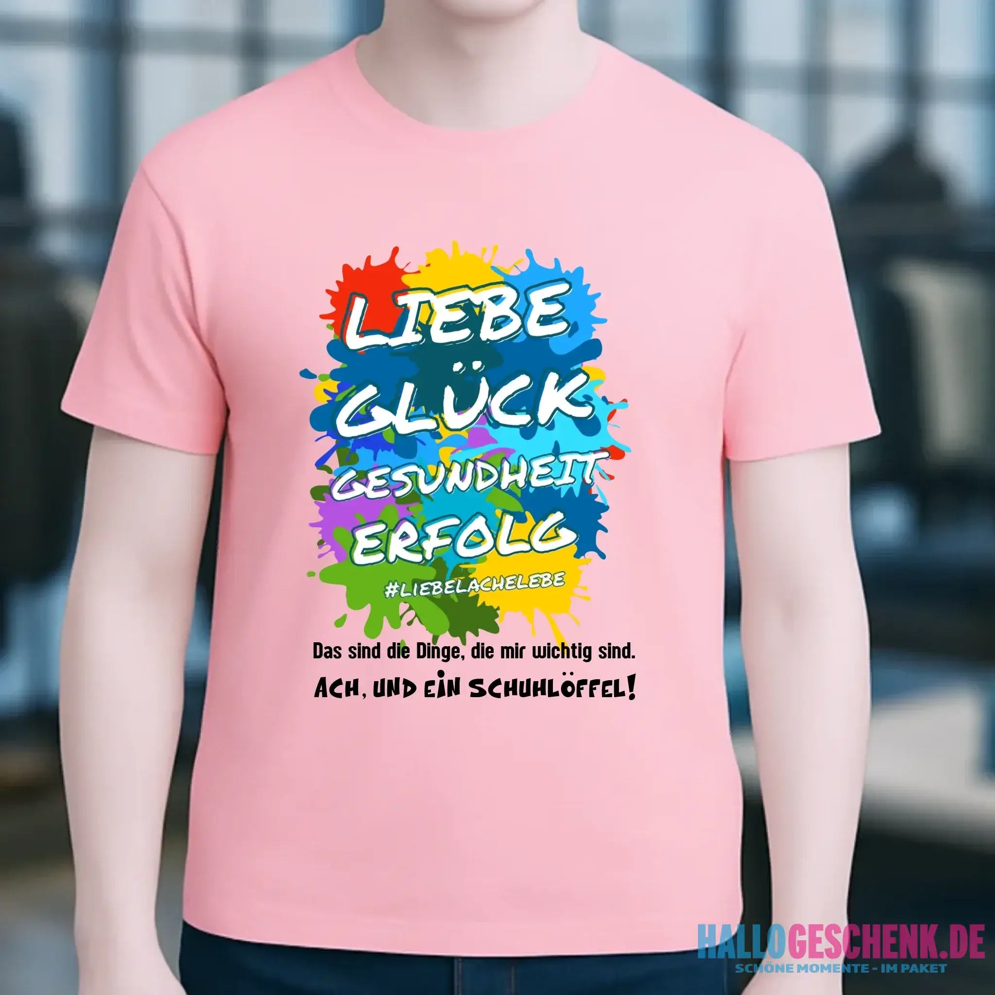 Liebe Glück Gesundheit Erfolg • Unisex Premium T-Shirt XS-5XL aus Bio-Baumwolle für Damen & Herren • Exklusivdesign • personalisiert