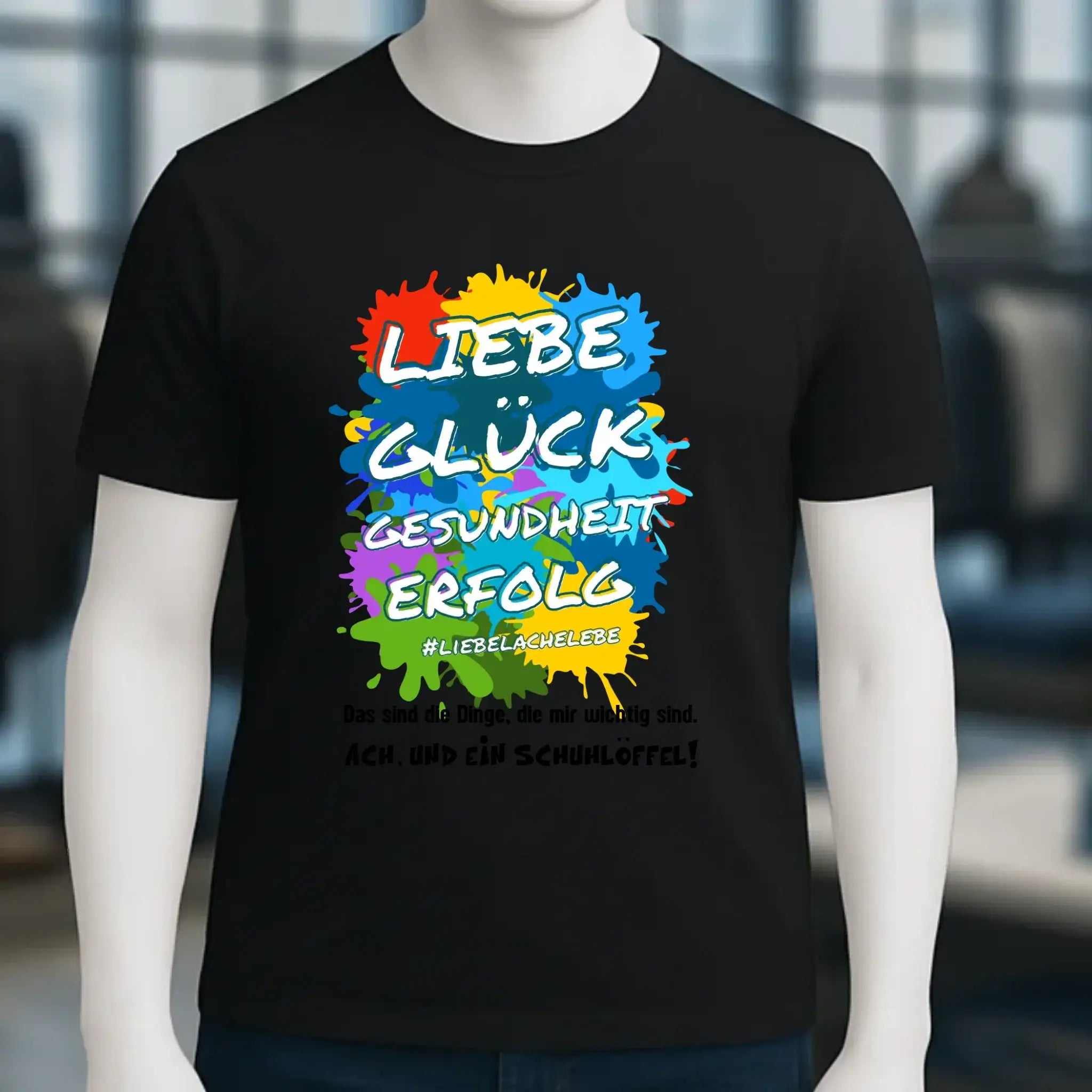 Liebe Glück Gesundheit Erfolg • Unisex Premium T-Shirt XS-5XL aus Bio-Baumwolle für Damen & Herren • Exklusivdesign • personalisiert