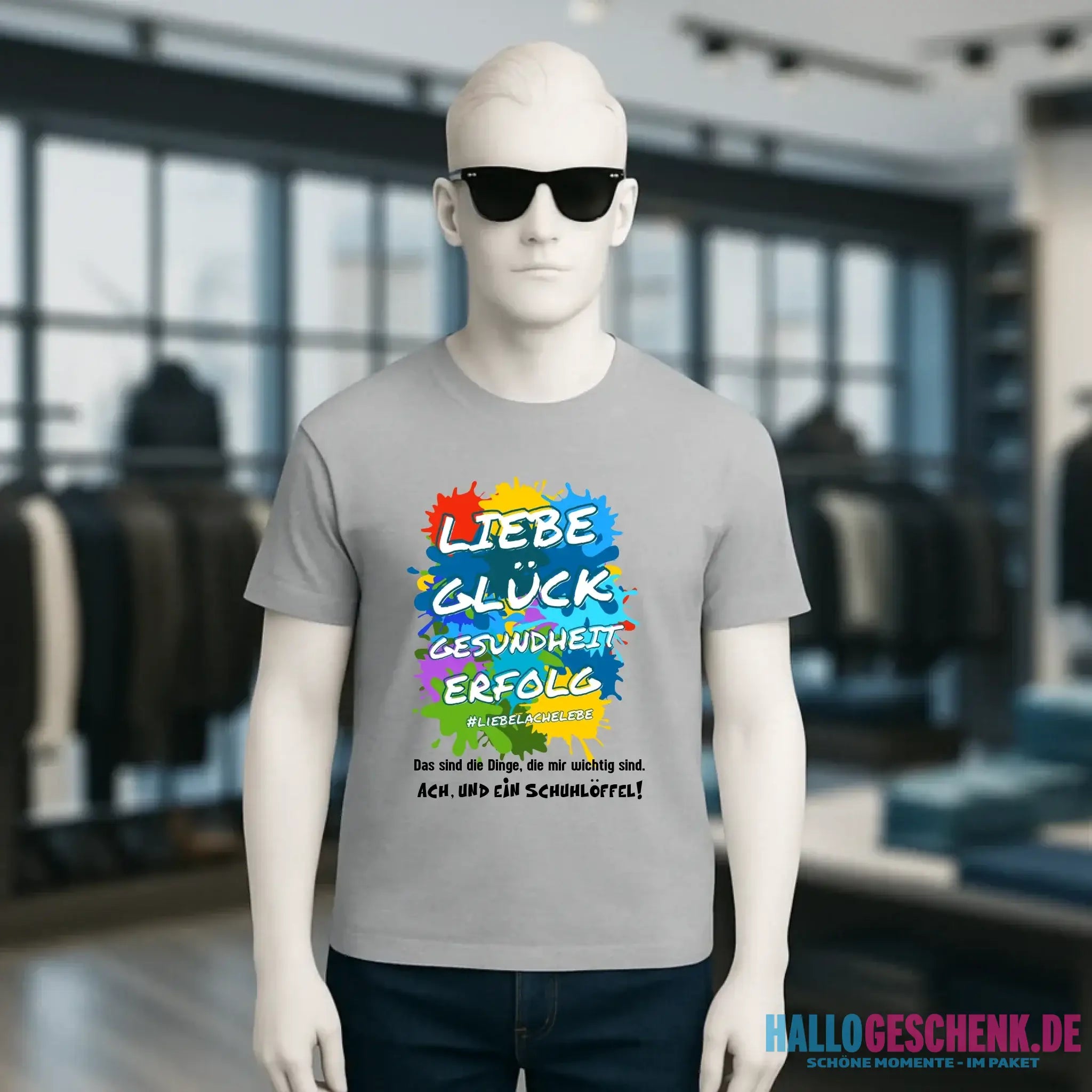 Liebe Glück Gesundheit Erfolg • Unisex Premium T-Shirt XS-5XL aus Bio-Baumwolle für Damen & Herren • Exklusivdesign • personalisiert