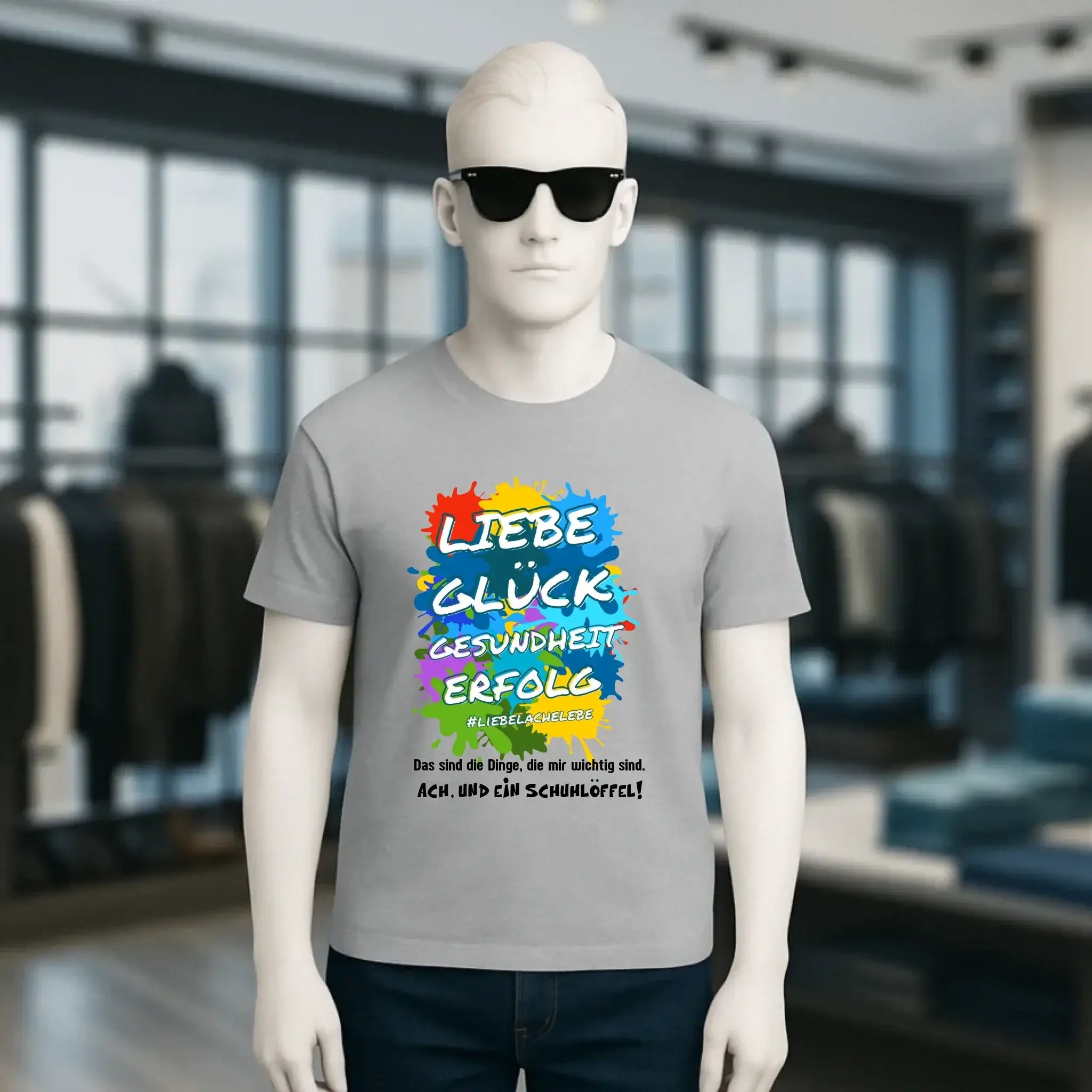 Liebe Glück Gesundheit Erfolg • Unisex Premium T-Shirt XS-5XL aus Bio-Baumwolle für Damen & Herren • Exklusivdesign • personalisiert