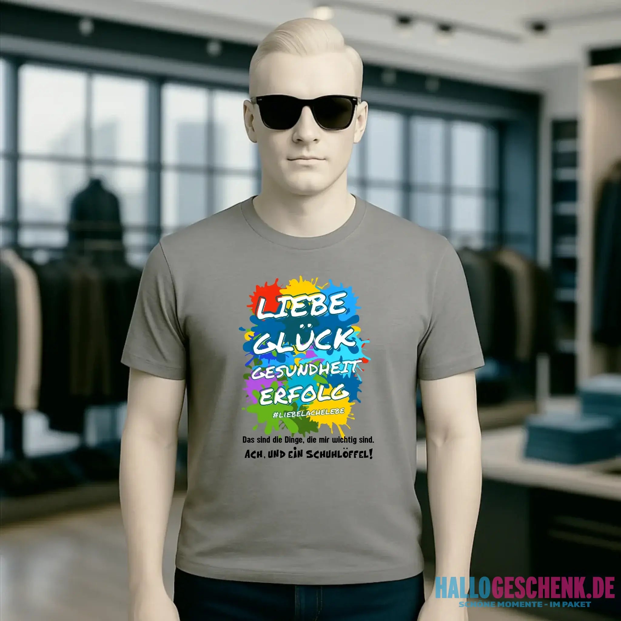 Liebe Glück Gesundheit Erfolg • Unisex Premium T-Shirt XS-5XL aus Bio-Baumwolle für Damen & Herren • Exklusivdesign • personalisiert