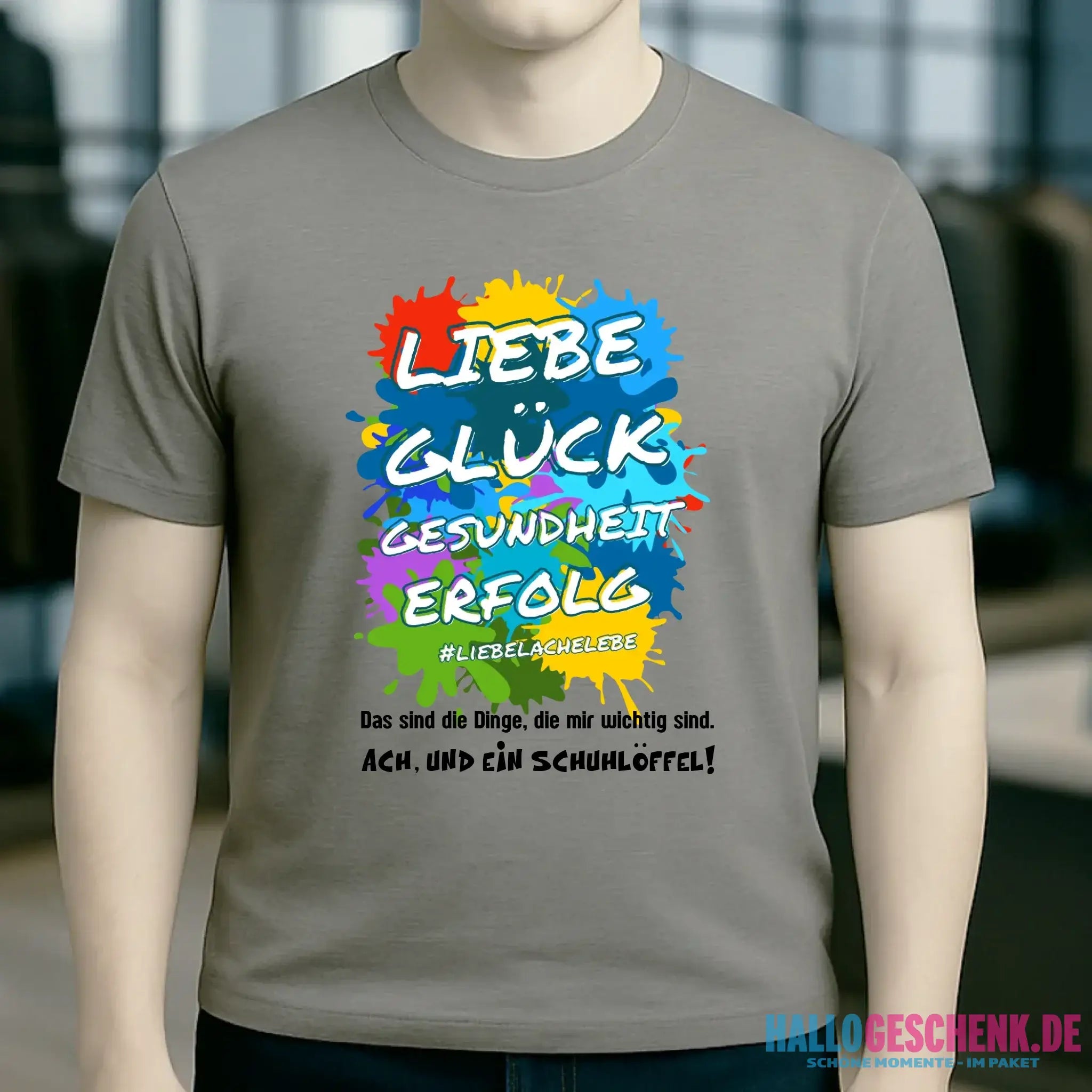 Liebe Glück Gesundheit Erfolg • Unisex Premium T-Shirt XS-5XL aus Bio-Baumwolle für Damen & Herren • Exklusivdesign • personalisiert
