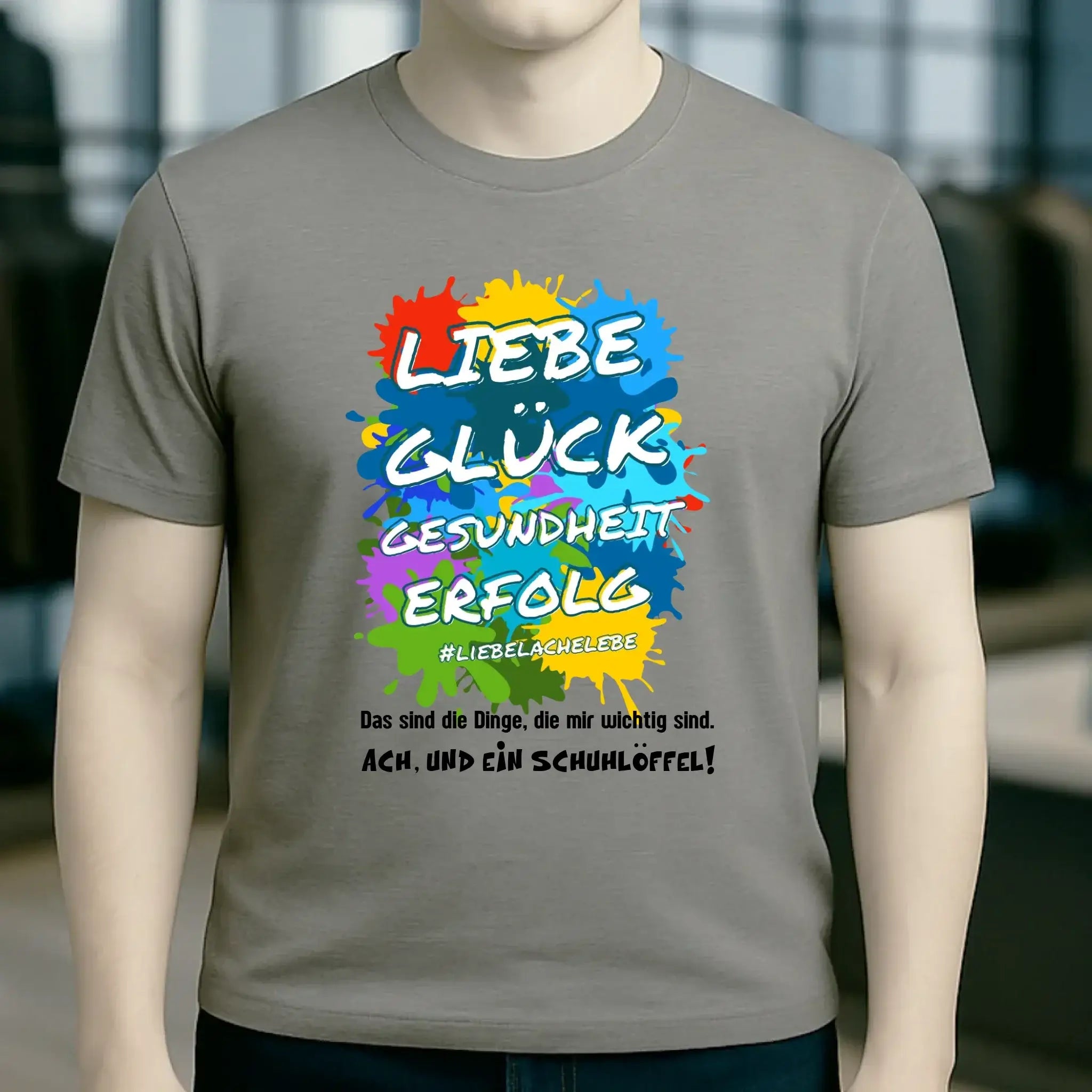 Liebe Glück Gesundheit Erfolg • Unisex Premium T-Shirt XS-5XL aus Bio-Baumwolle für Damen & Herren • Exklusivdesign • personalisiert