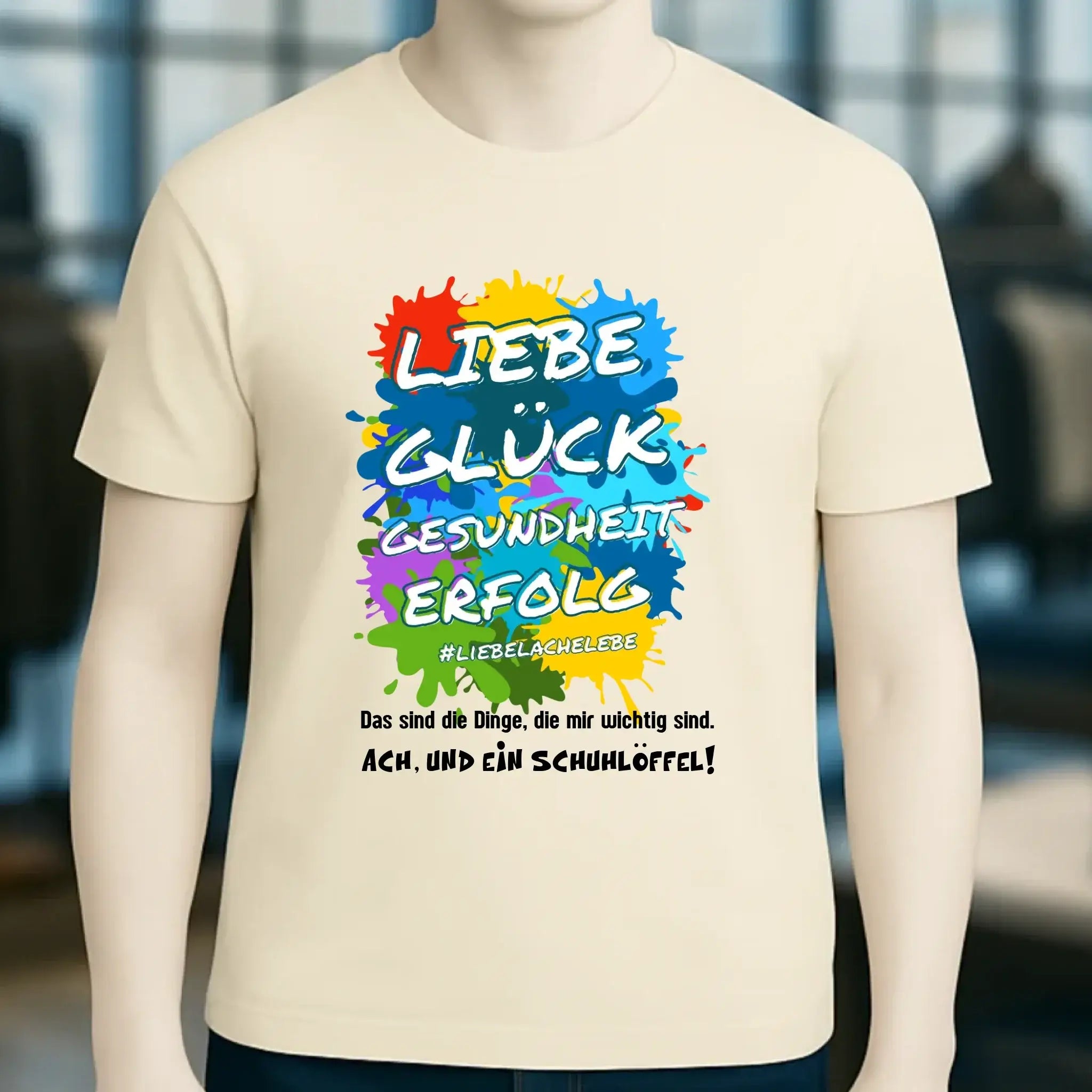Liebe Glück Gesundheit Erfolg • Unisex Premium T-Shirt XS-5XL aus Bio-Baumwolle für Damen & Herren • Exklusivdesign • personalisiert