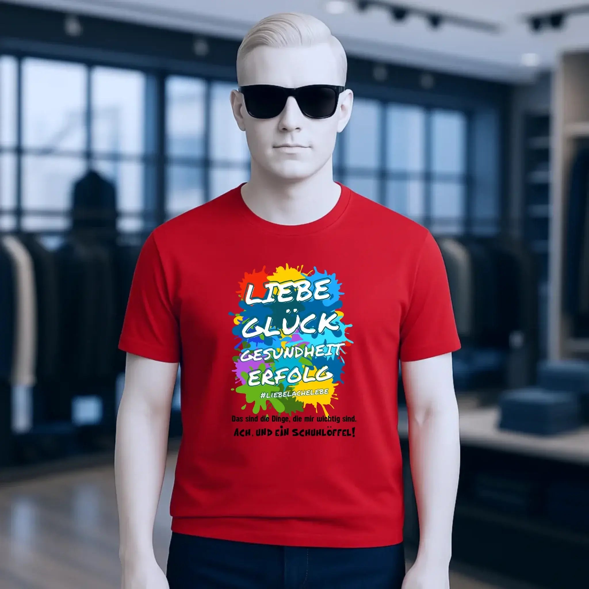 Liebe Glück Gesundheit Erfolg • Unisex Premium T-Shirt XS-5XL aus Bio-Baumwolle für Damen & Herren • Exklusivdesign • personalisiert