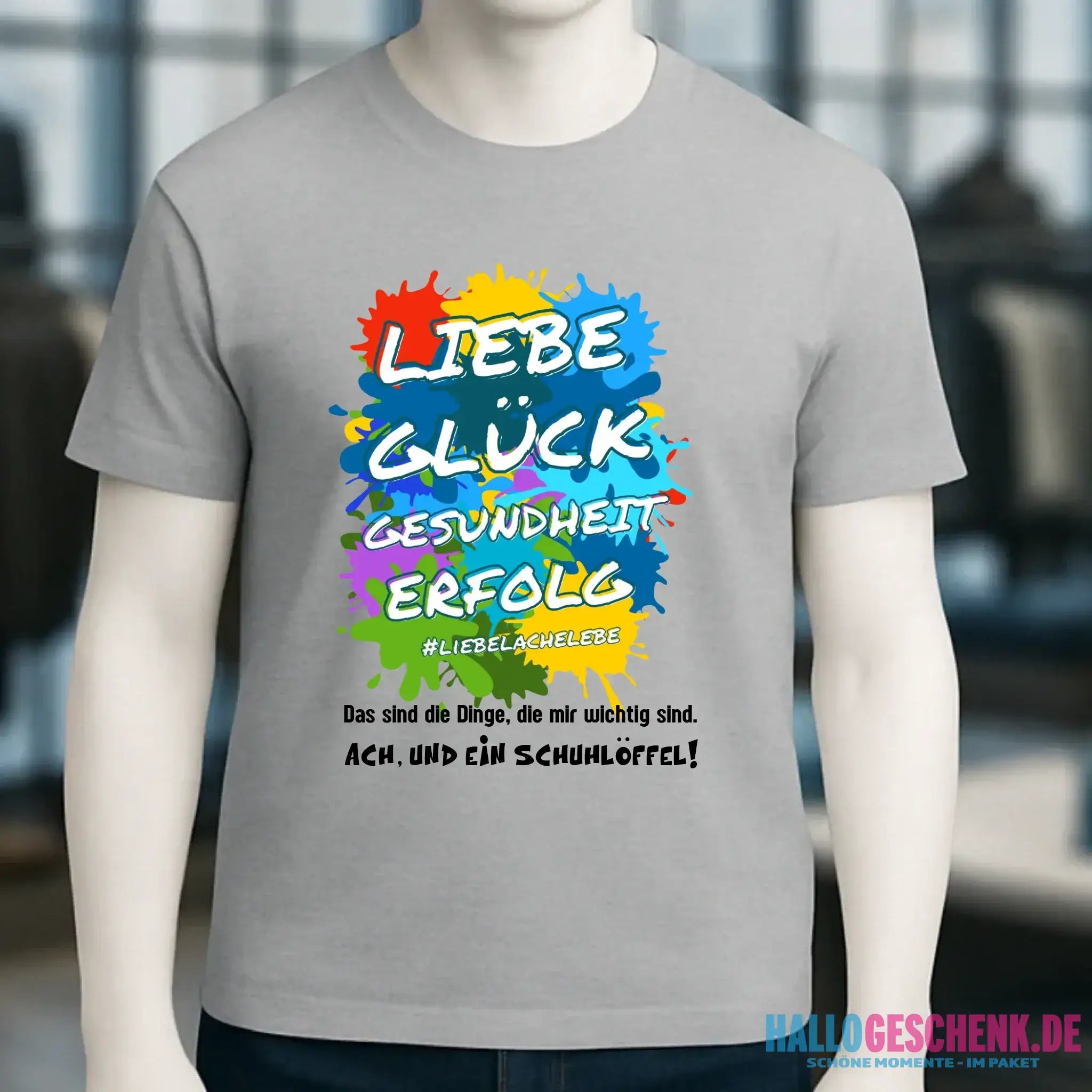Liebe Glück Gesundheit Erfolg • Unisex Premium T-Shirt XS-5XL aus Bio-Baumwolle für Damen & Herren • Exklusivdesign • personalisiert