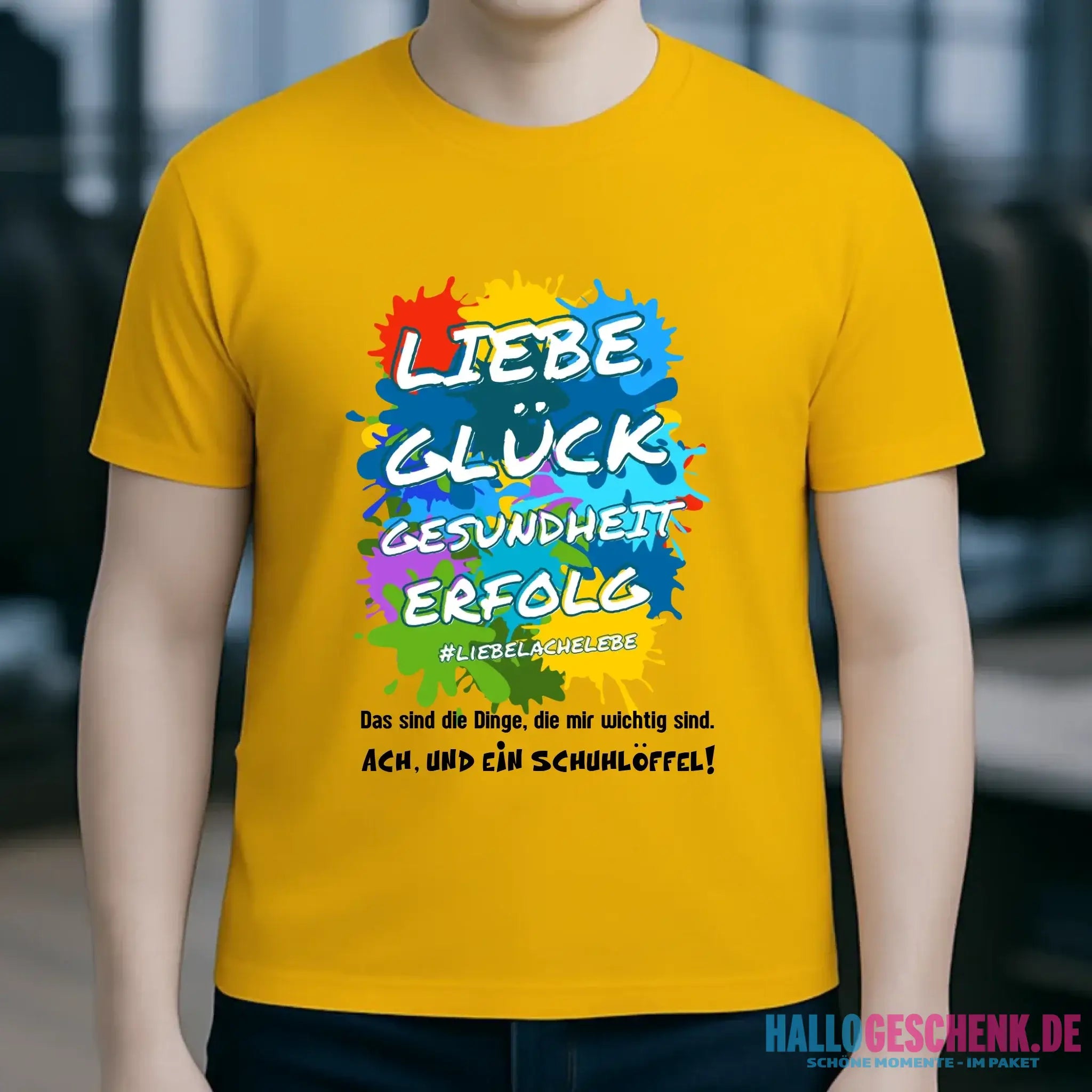 Liebe Glück Gesundheit Erfolg • Unisex Premium T-Shirt XS-5XL aus Bio-Baumwolle für Damen & Herren • Exklusivdesign • personalisiert