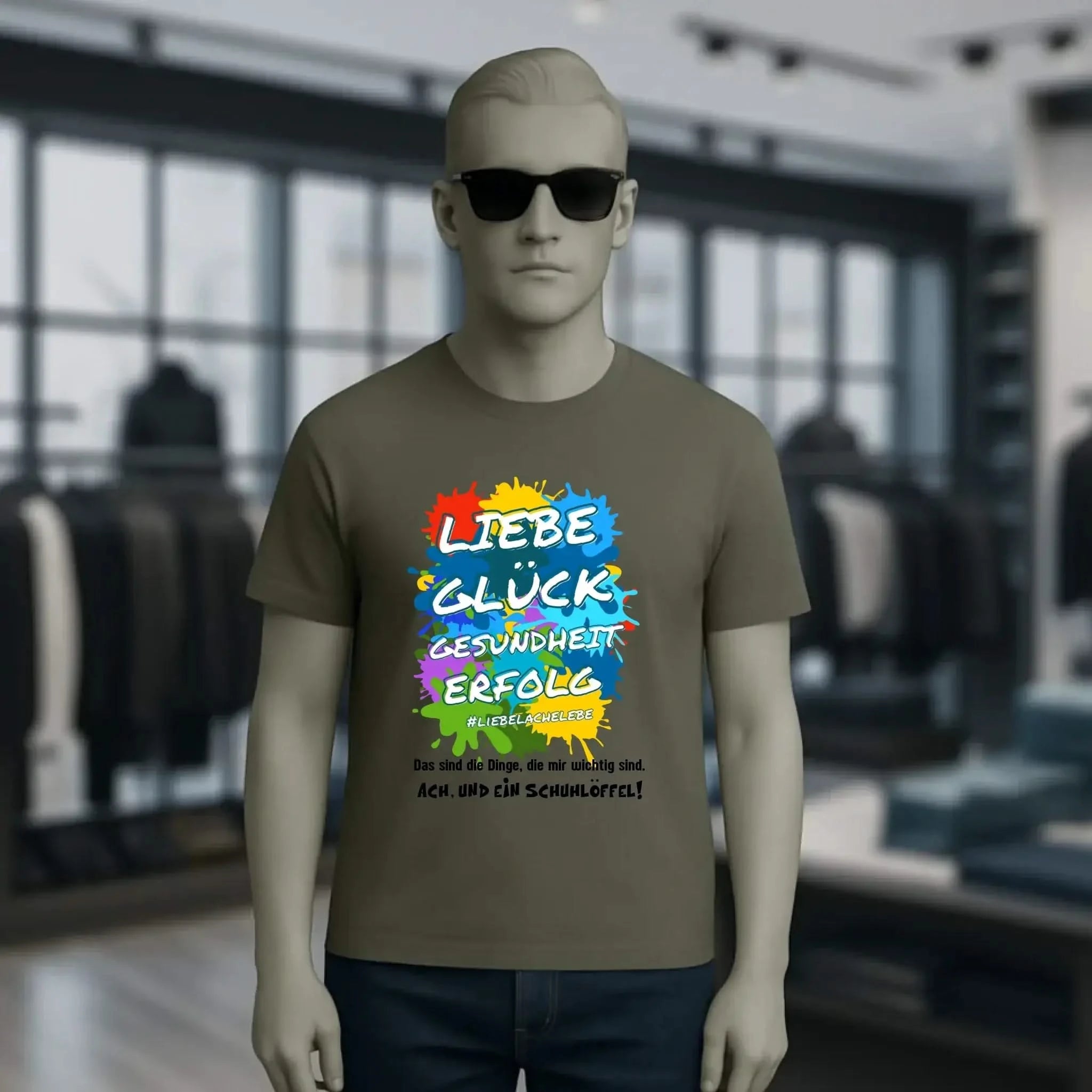 Liebe Glück Gesundheit Erfolg • Unisex Premium T-Shirt XS-5XL aus Bio-Baumwolle für Damen & Herren • Exklusivdesign • personalisiert