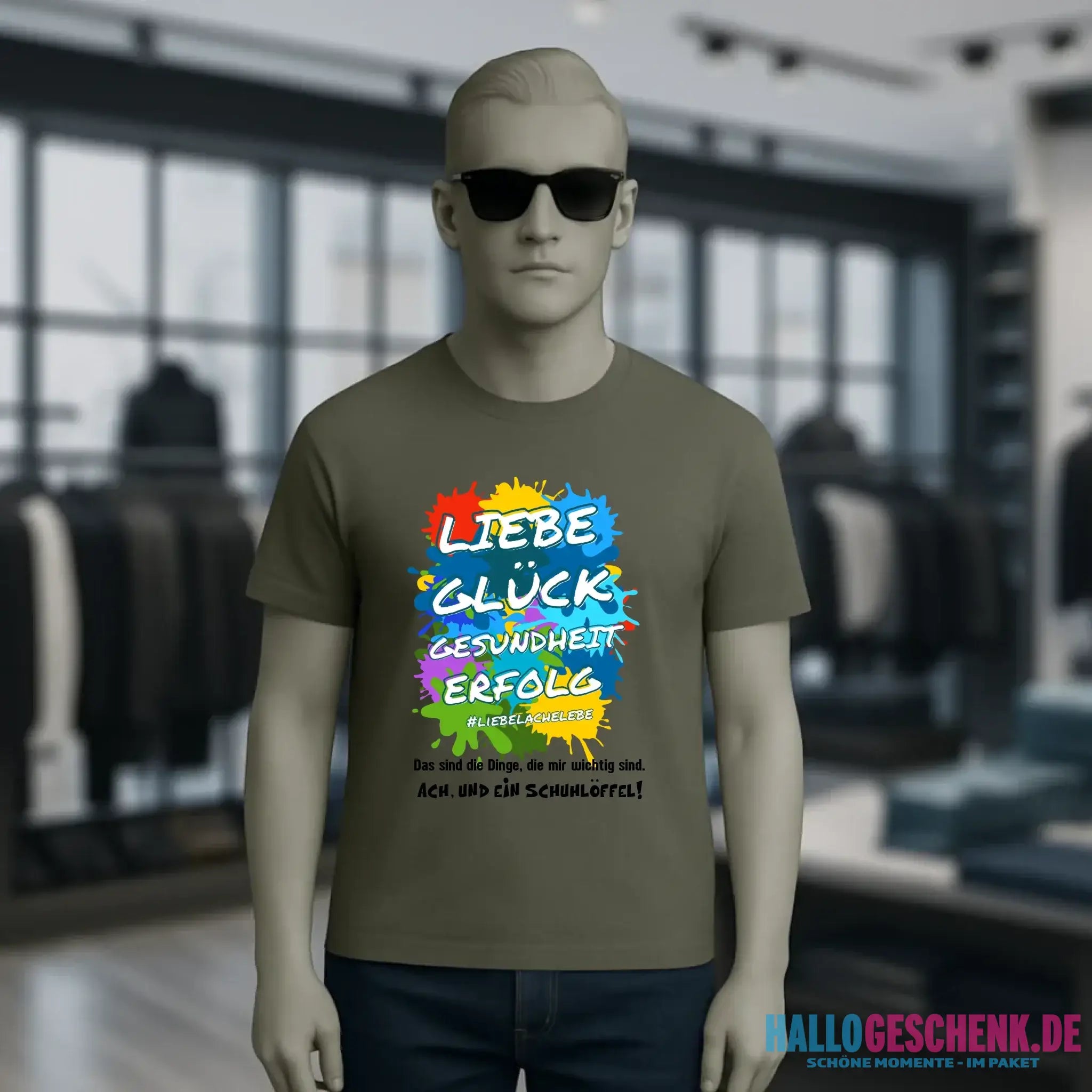 Liebe Glück Gesundheit Erfolg • Unisex Premium T-Shirt XS-5XL aus Bio-Baumwolle für Damen & Herren • Exklusivdesign • personalisiert