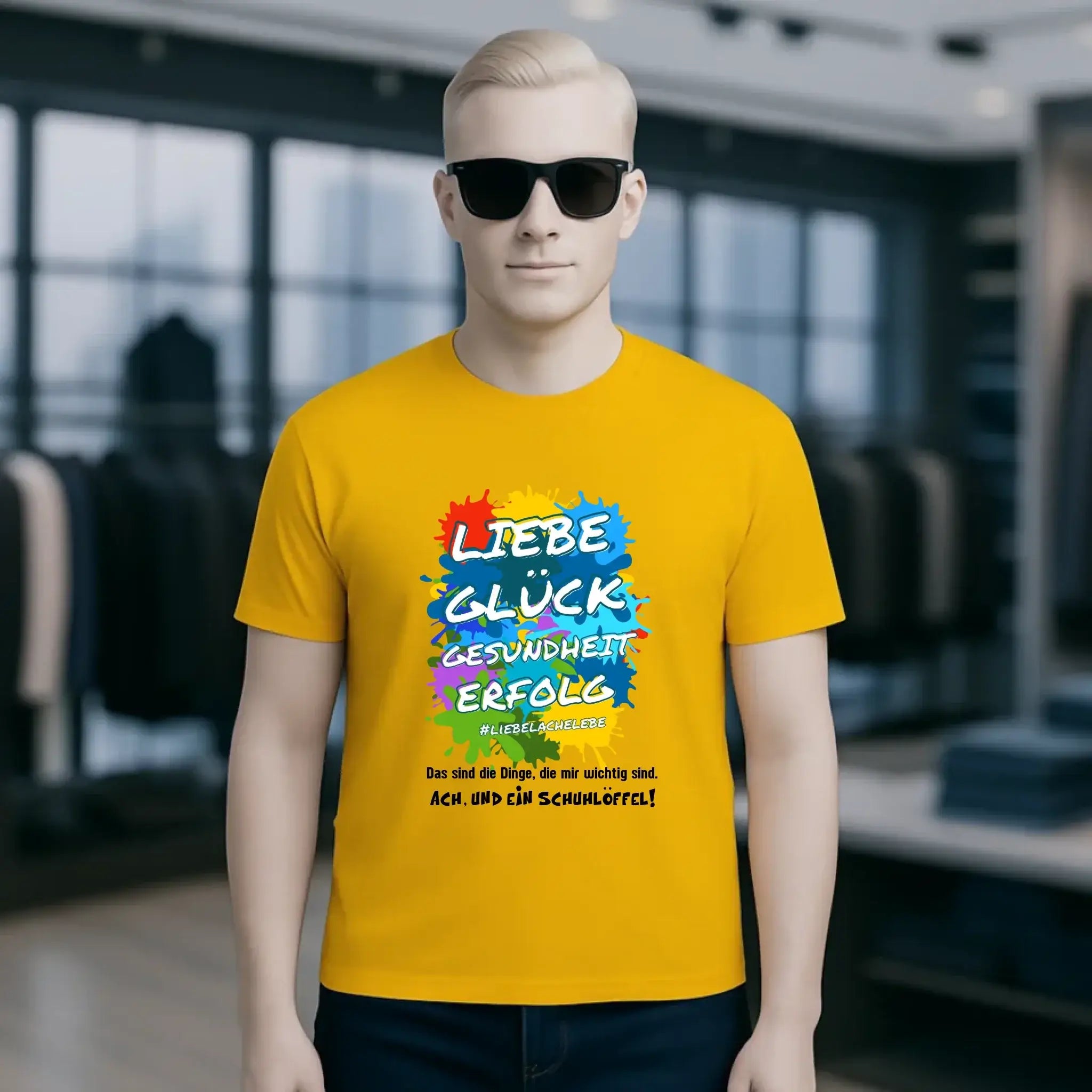Liebe Glück Gesundheit Erfolg • Unisex Premium T-Shirt XS-5XL aus Bio-Baumwolle für Damen & Herren • Exklusivdesign • personalisiert