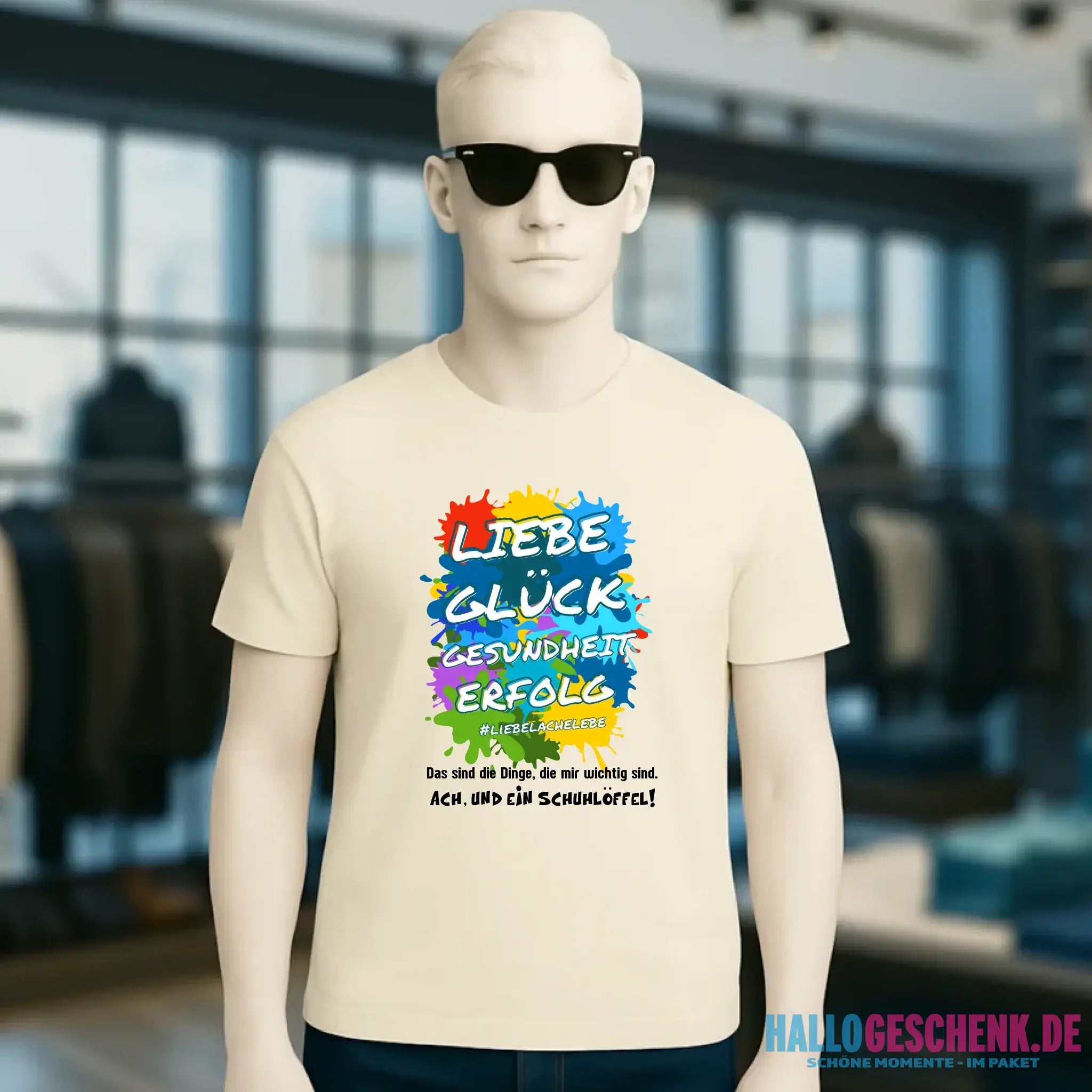 Liebe Glück Gesundheit Erfolg • Unisex Premium T-Shirt XS-5XL aus Bio-Baumwolle für Damen & Herren • Exklusivdesign • personalisiert