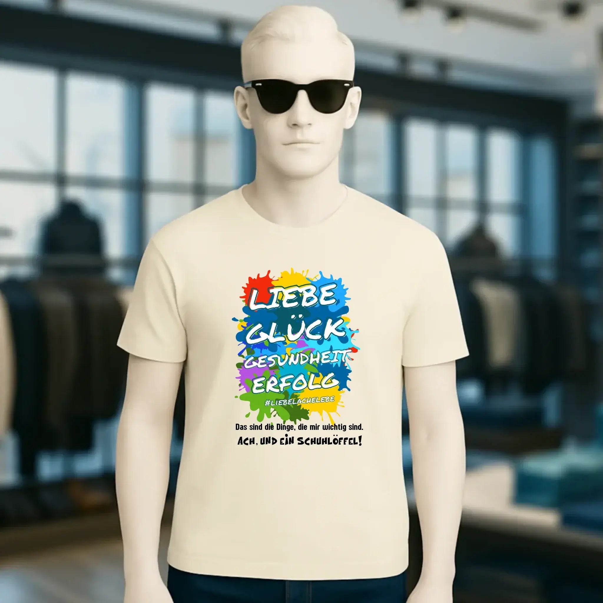 Liebe Glück Gesundheit Erfolg • Unisex Premium T-Shirt XS-5XL aus Bio-Baumwolle für Damen & Herren • Exklusivdesign • personalisiert