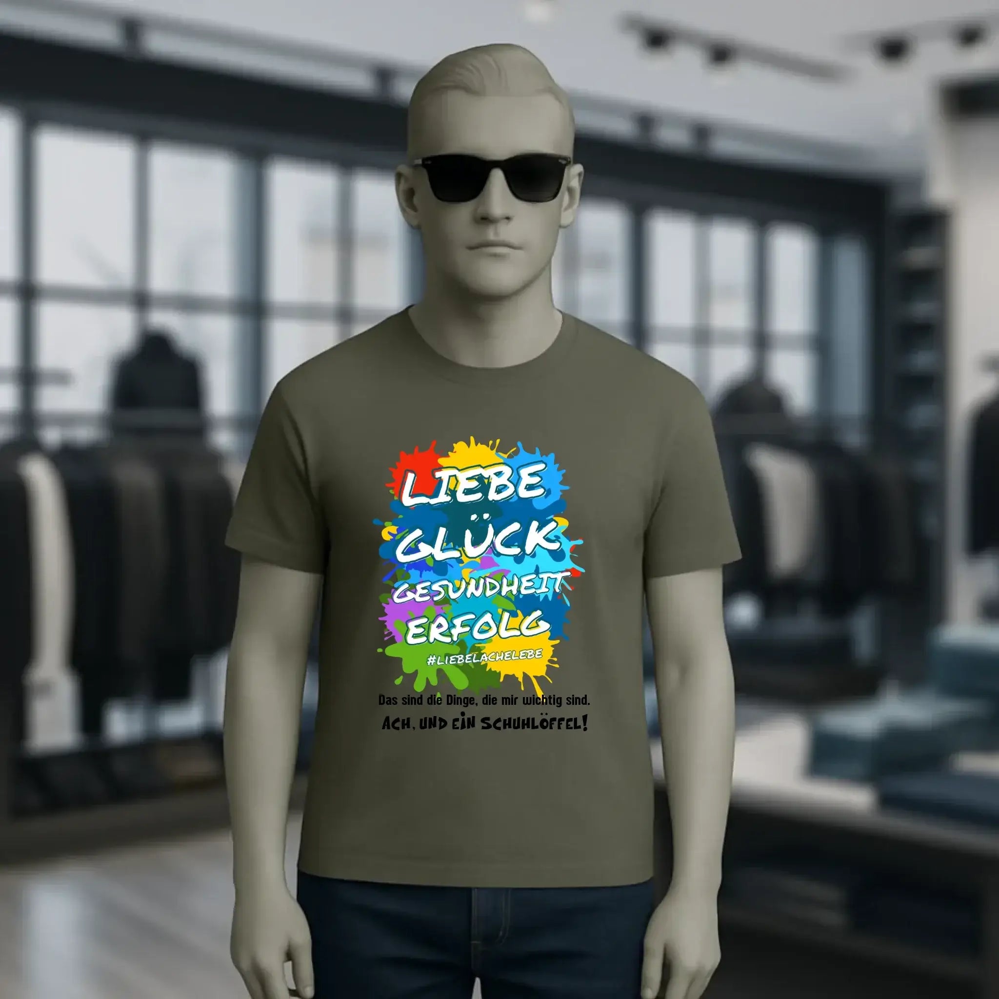 Liebe Glück Gesundheit Erfolg • Unisex Premium T-Shirt XS-5XL aus Bio-Baumwolle für Damen & Herren • Exklusivdesign • personalisiert